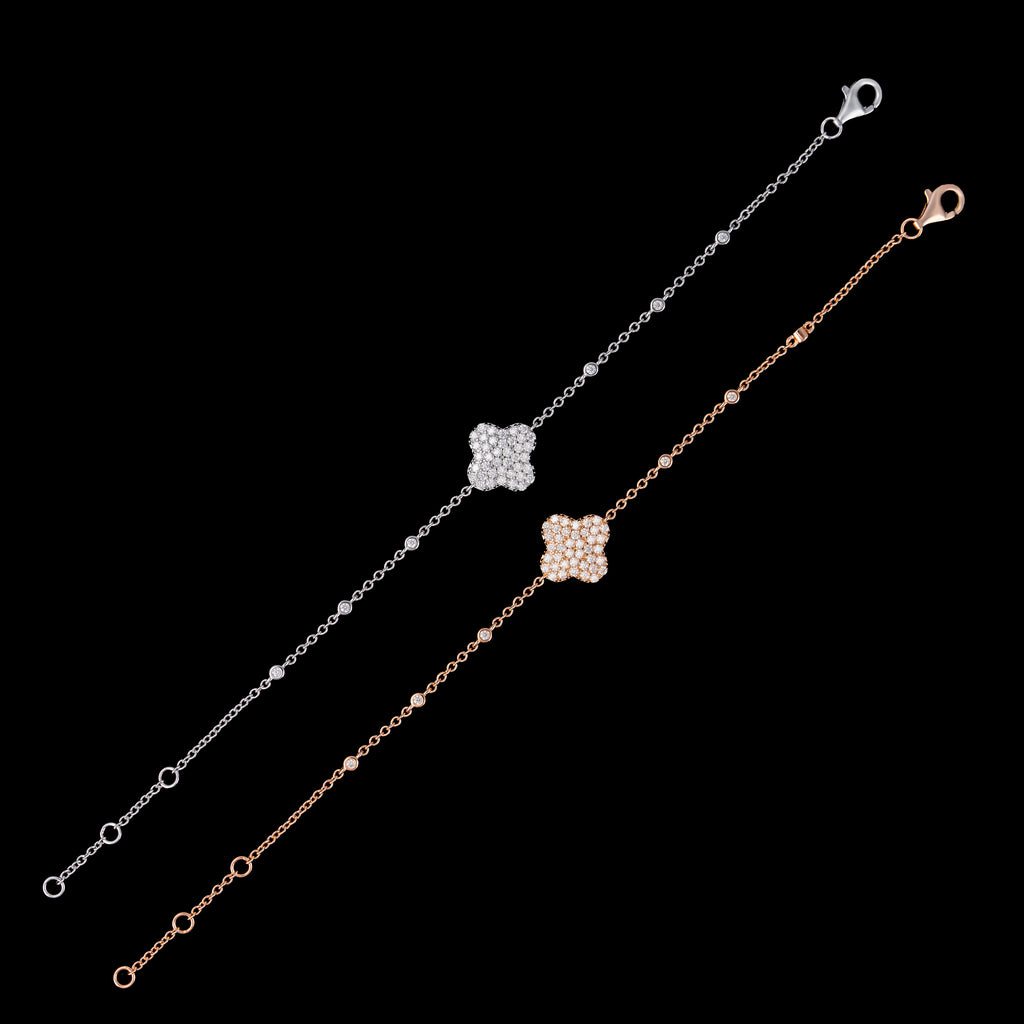 Moissanite Floral Bracelet