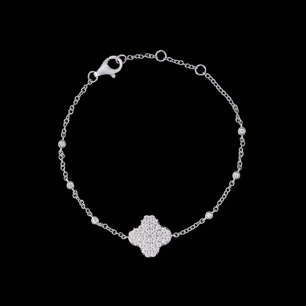 Moissanite Floral Bracelet