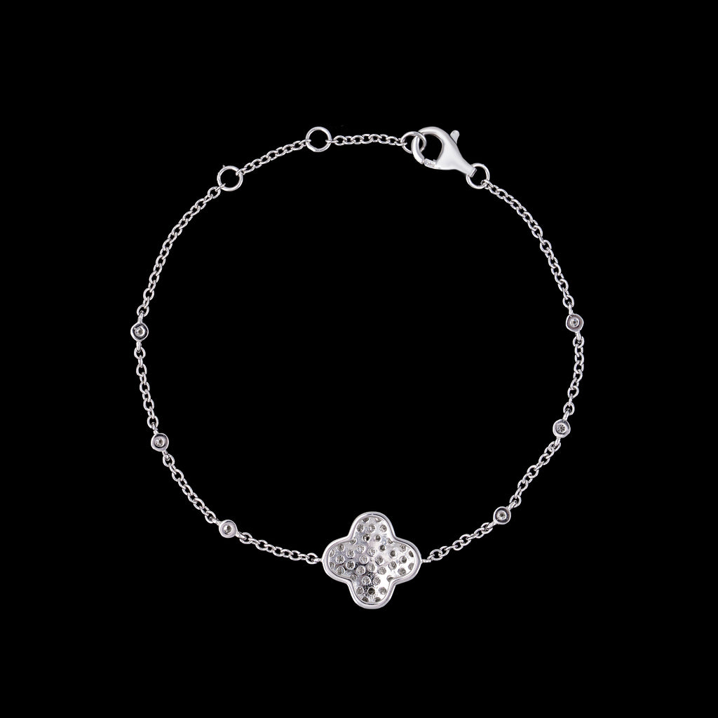 Moissanite Floral Bracelet