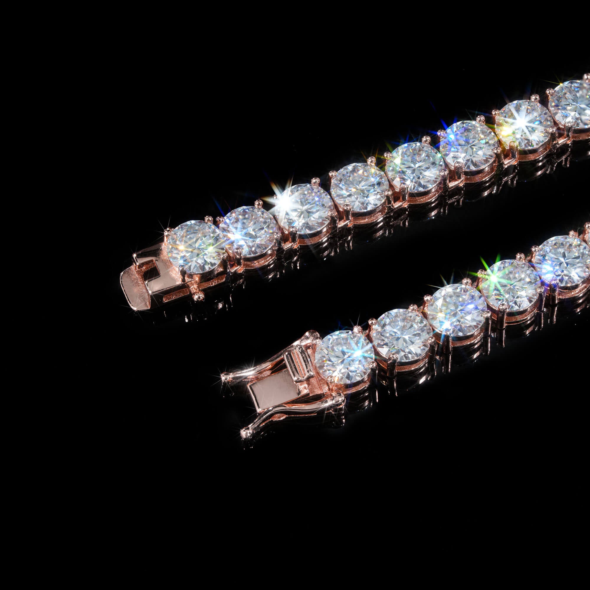 3MM 4MM 5MM 6.5MM Moissanite Tennis Chain Necklace – alternate product view 15