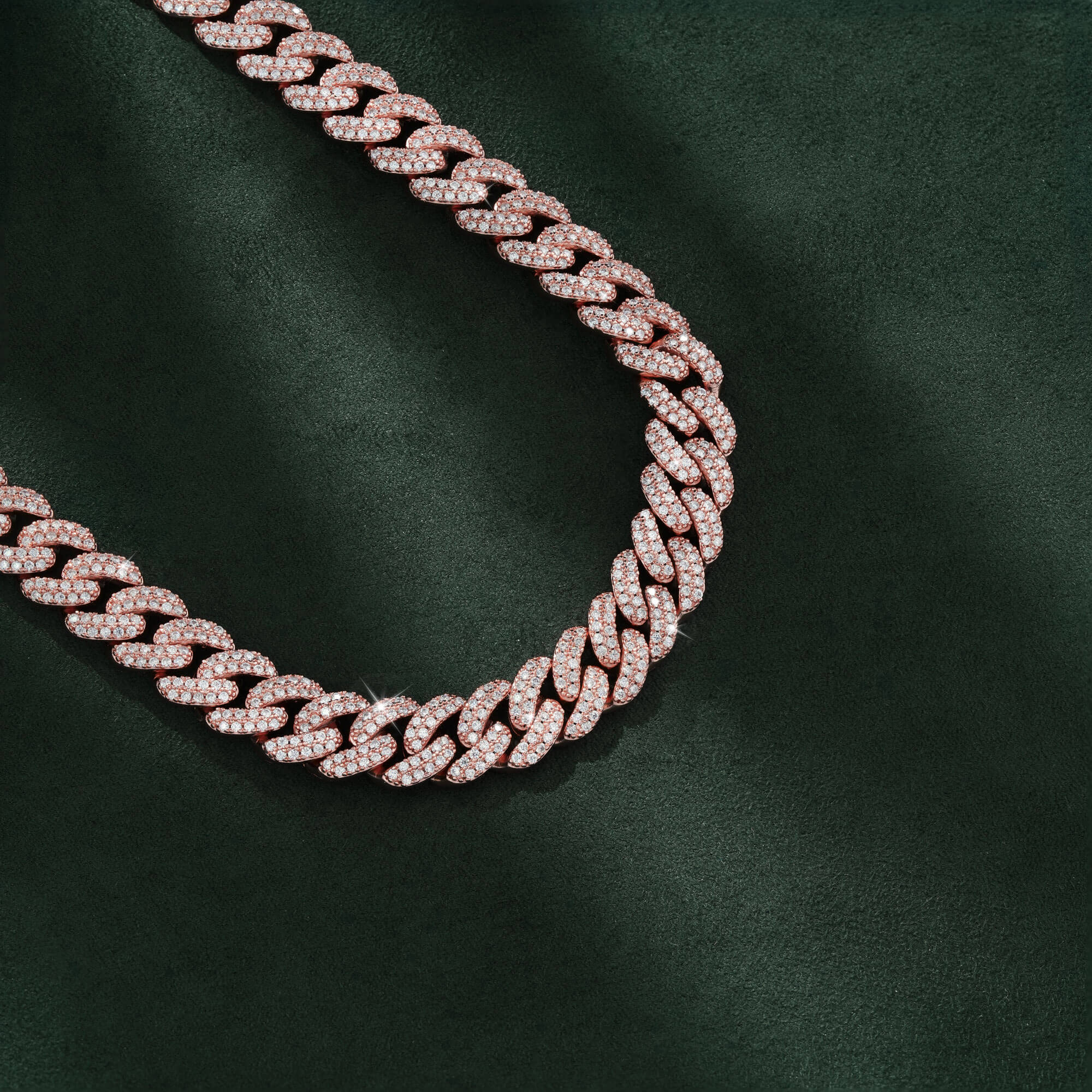 10MM 2 Row Moissanite Cuban Link Chain Iced Out Heavy Full Pavé Necklace