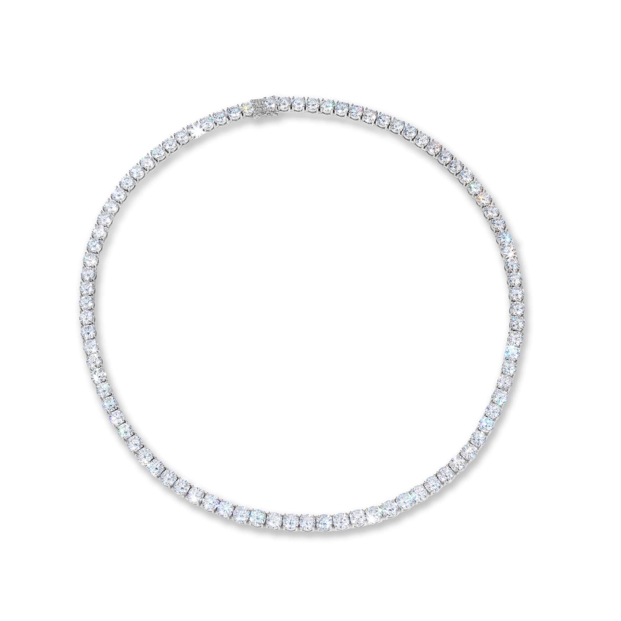 3MM 4MM 5MM 6.5MM Moissanite Tennis Chain Necklace – alternate product view 5