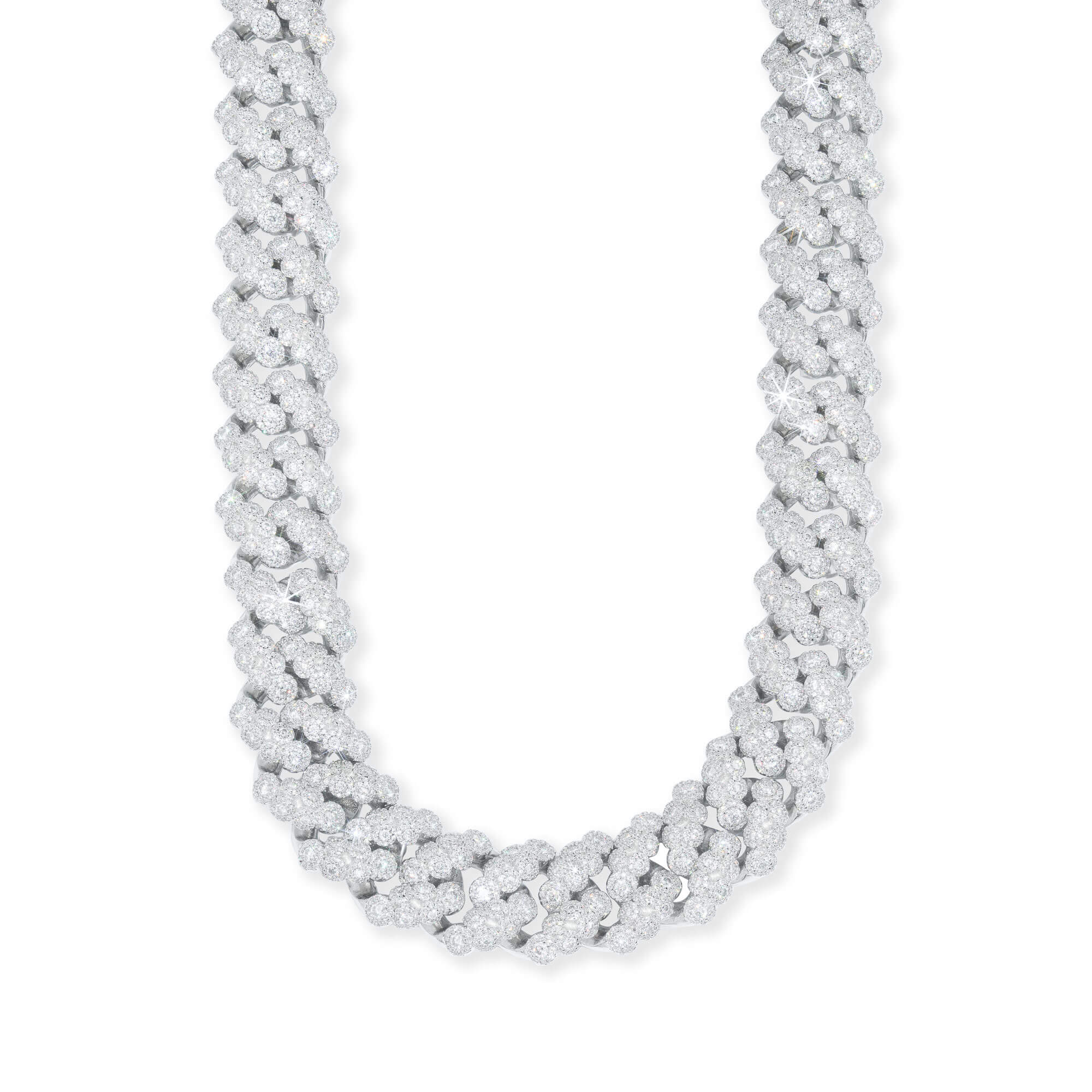 21MM Dog Paw VVS Moissanite Cuban Link Chain