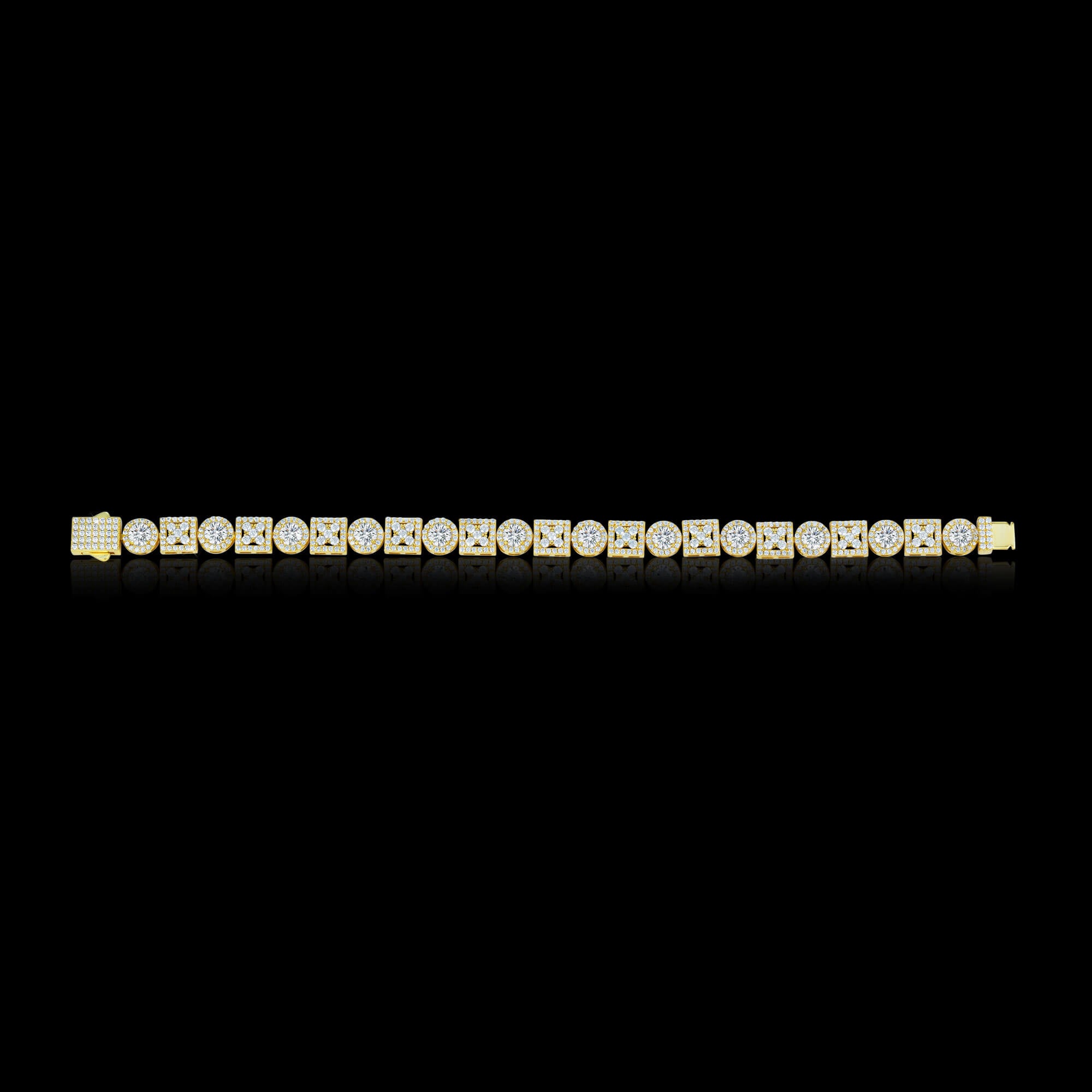 Round Square VVS Moissanite Tennis Bracelet – alternate product view 3