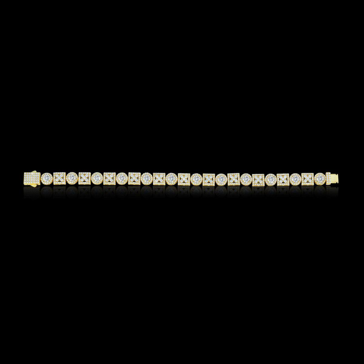 Round Square VVS Moissanite Tennis Bracelet – alternate product view 3