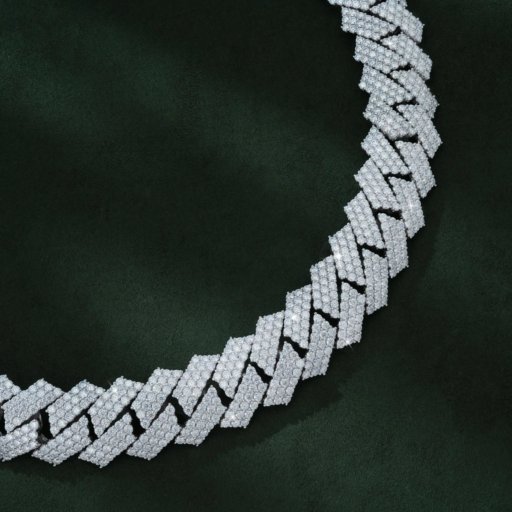 22MM Three-Row Moissanite Cuban Link Chain – Iced Out VVS by Sommarnox