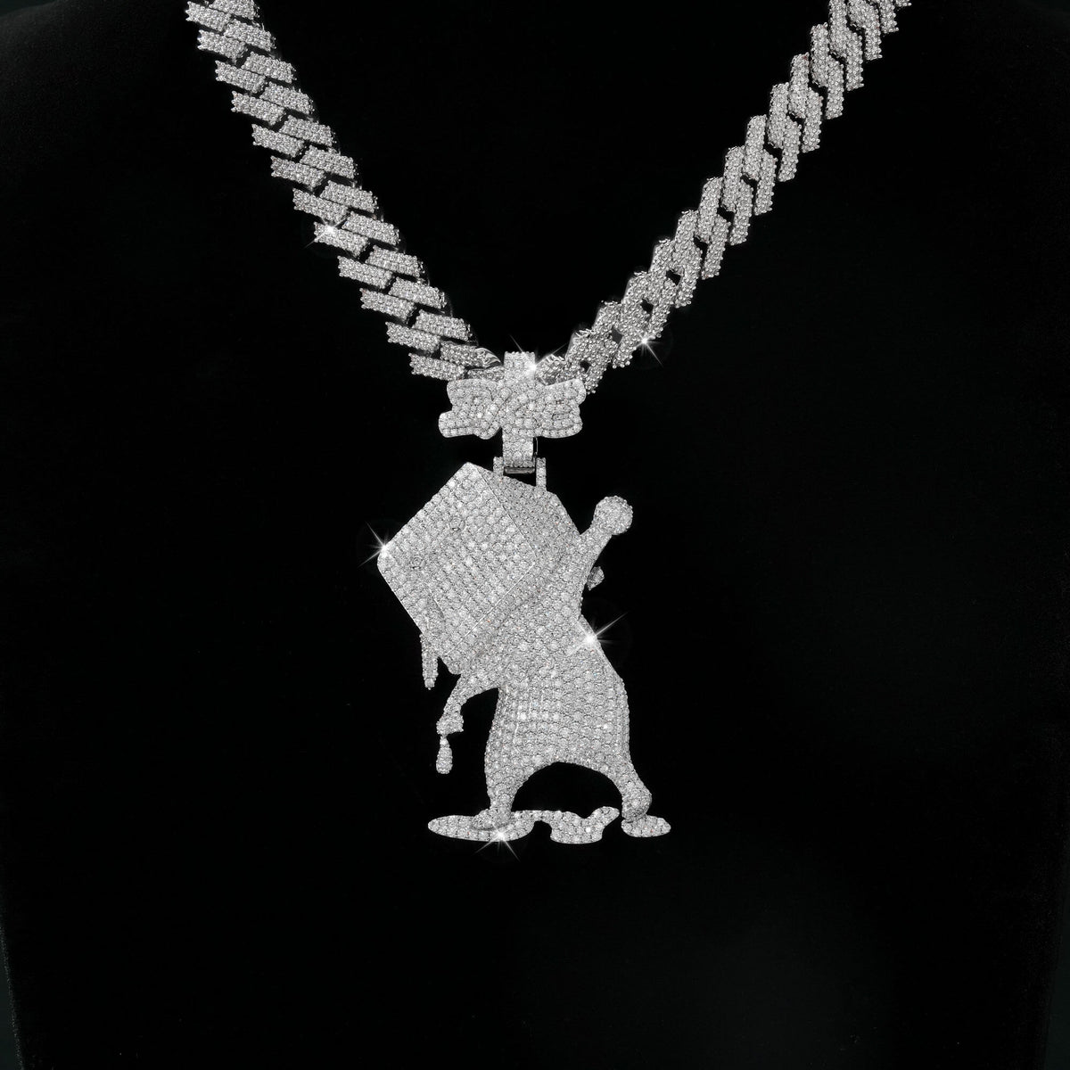 Fully Iced Cartoon Character Pendant Hip Hop Moissanite Piece – alternate product view 5