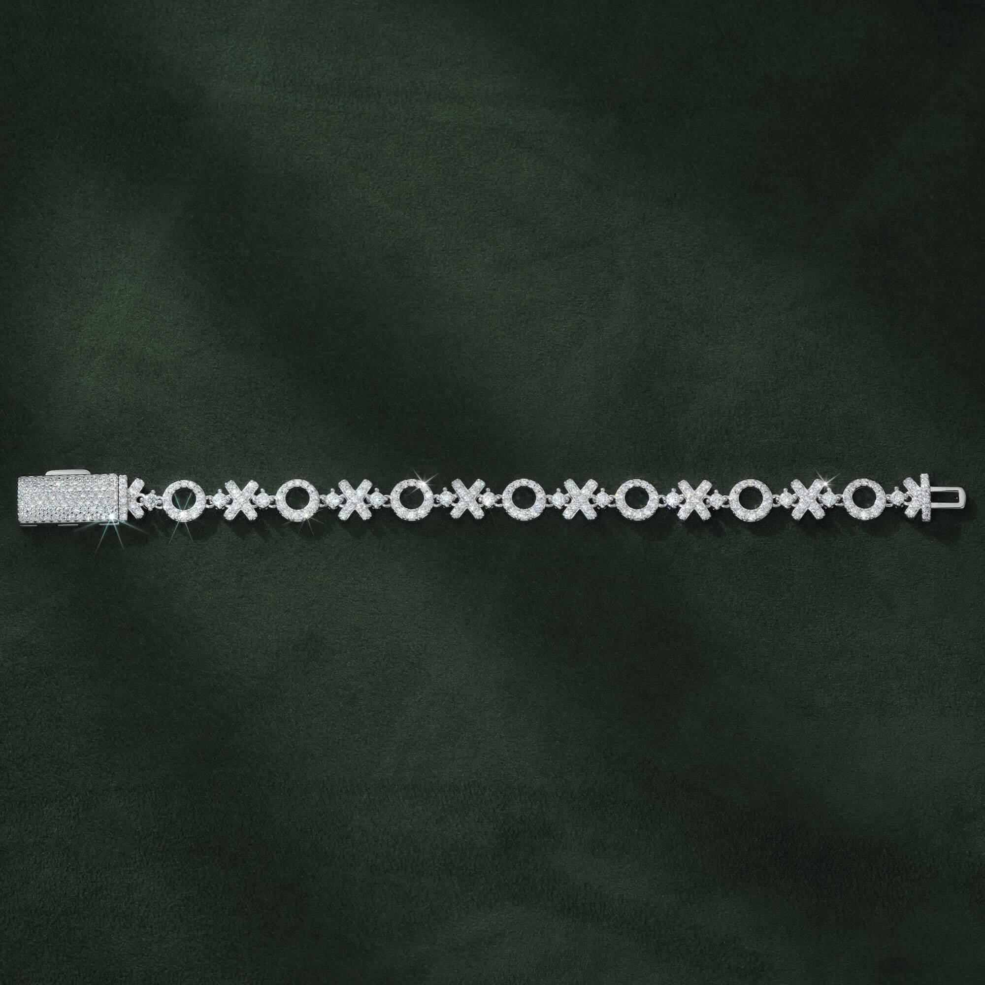 8MM Iced Out XO VVS Moissanite Bracelet – alternate product view 4