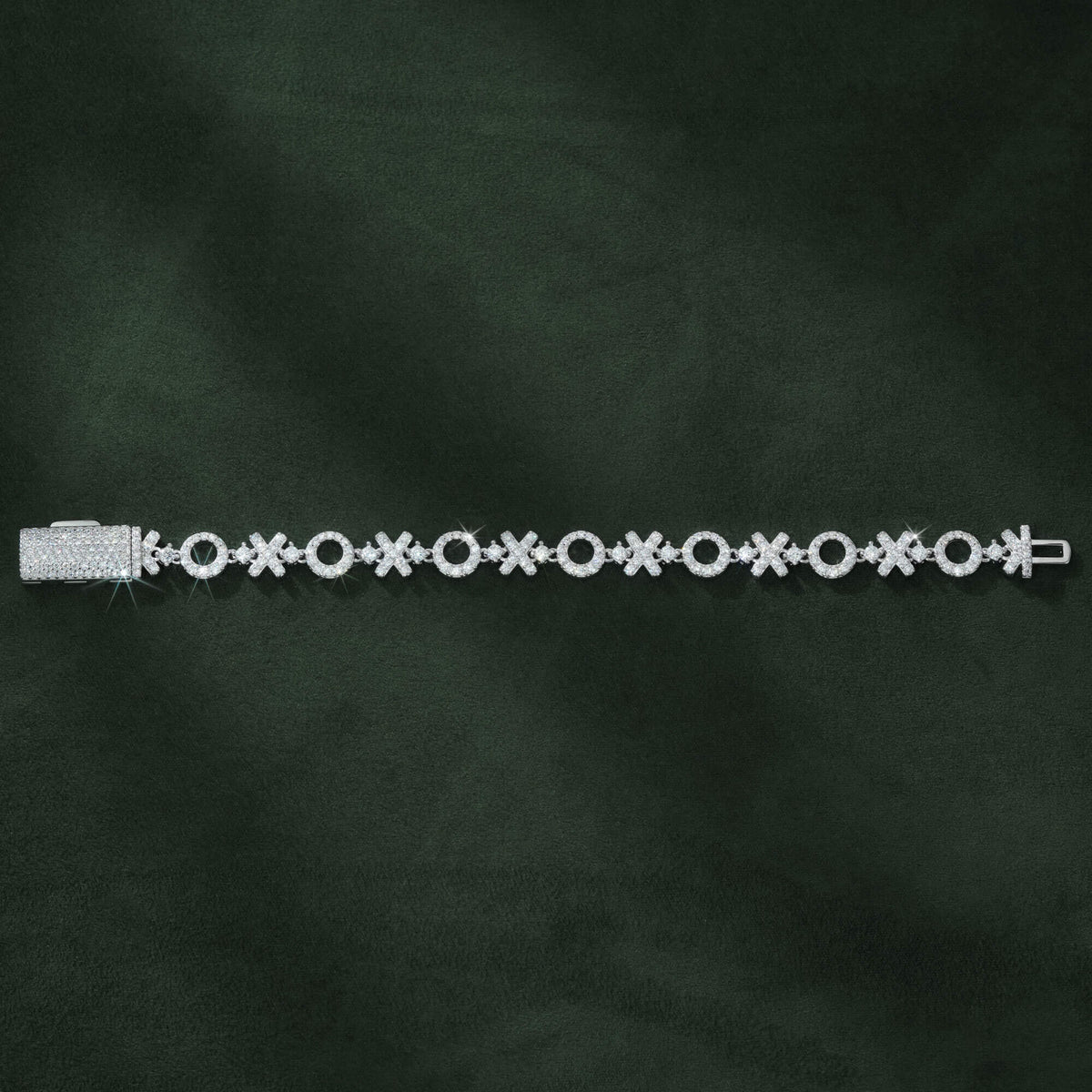 8MM Iced Out XO VVS Moissanite Bracelet – alternate product view 4