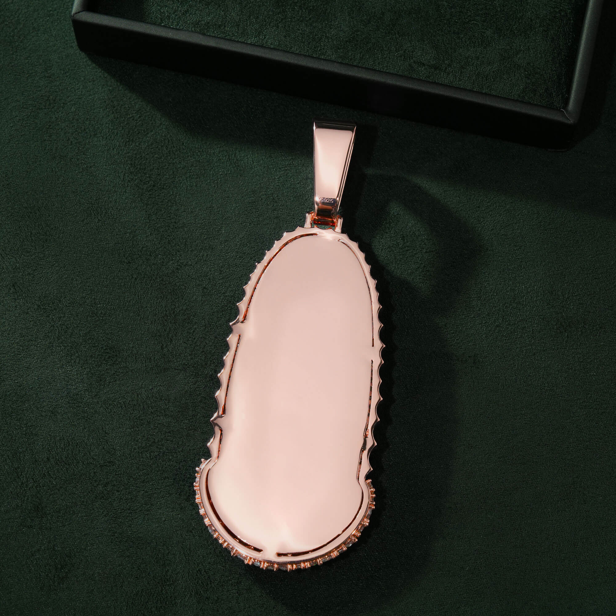 Custom 14K Rose Gold Iced Out Our Lady of Guadalupe Pendant