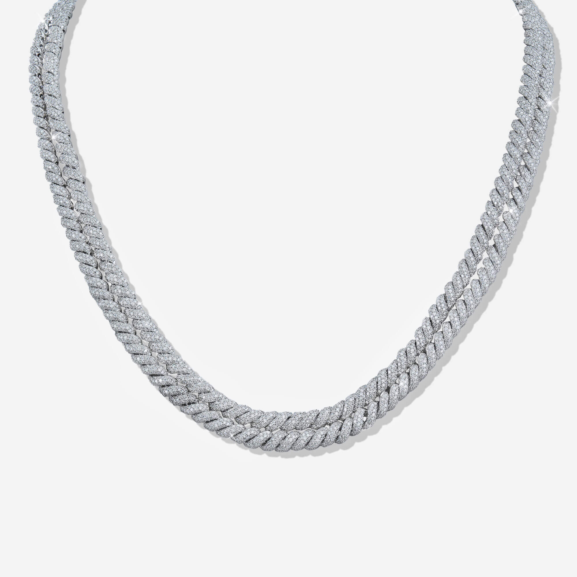 5MM Iced Out Rope Chain – Fully Moissanite Diamond Hip Hop Twisted Chain