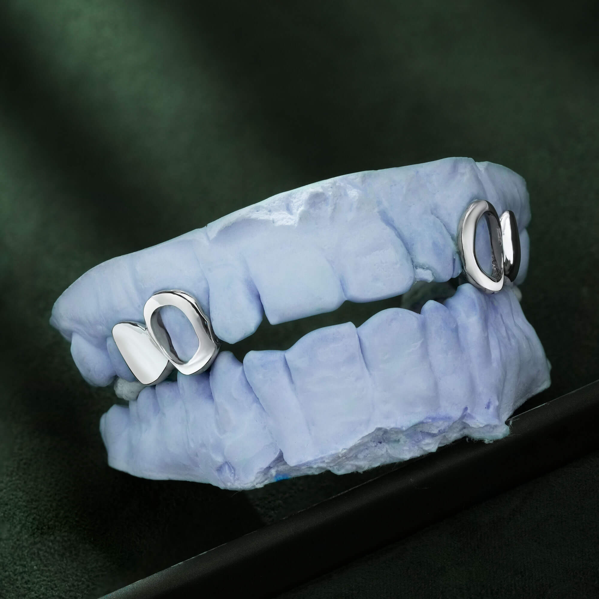 Custom Open Face Silver Grillz