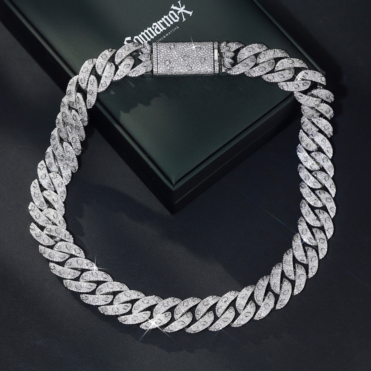 20mm Iced Out Moissanite Cuban Link Chain – Luxury Hip Hop Jewelry by Sommarnox