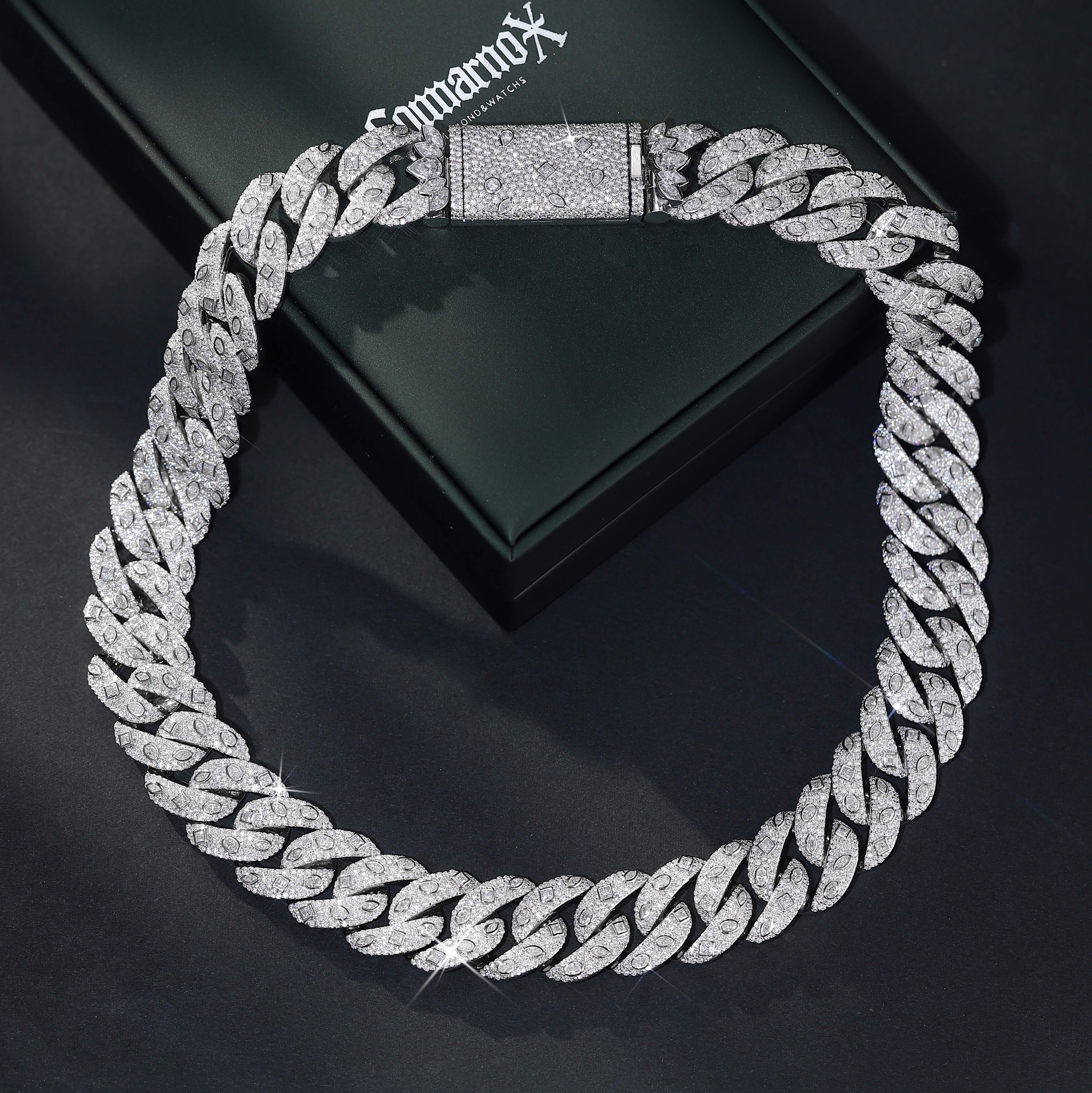 20mm Iced Out Moissanite Cuban Link Chain – Luxury Hip Hop Jewelry