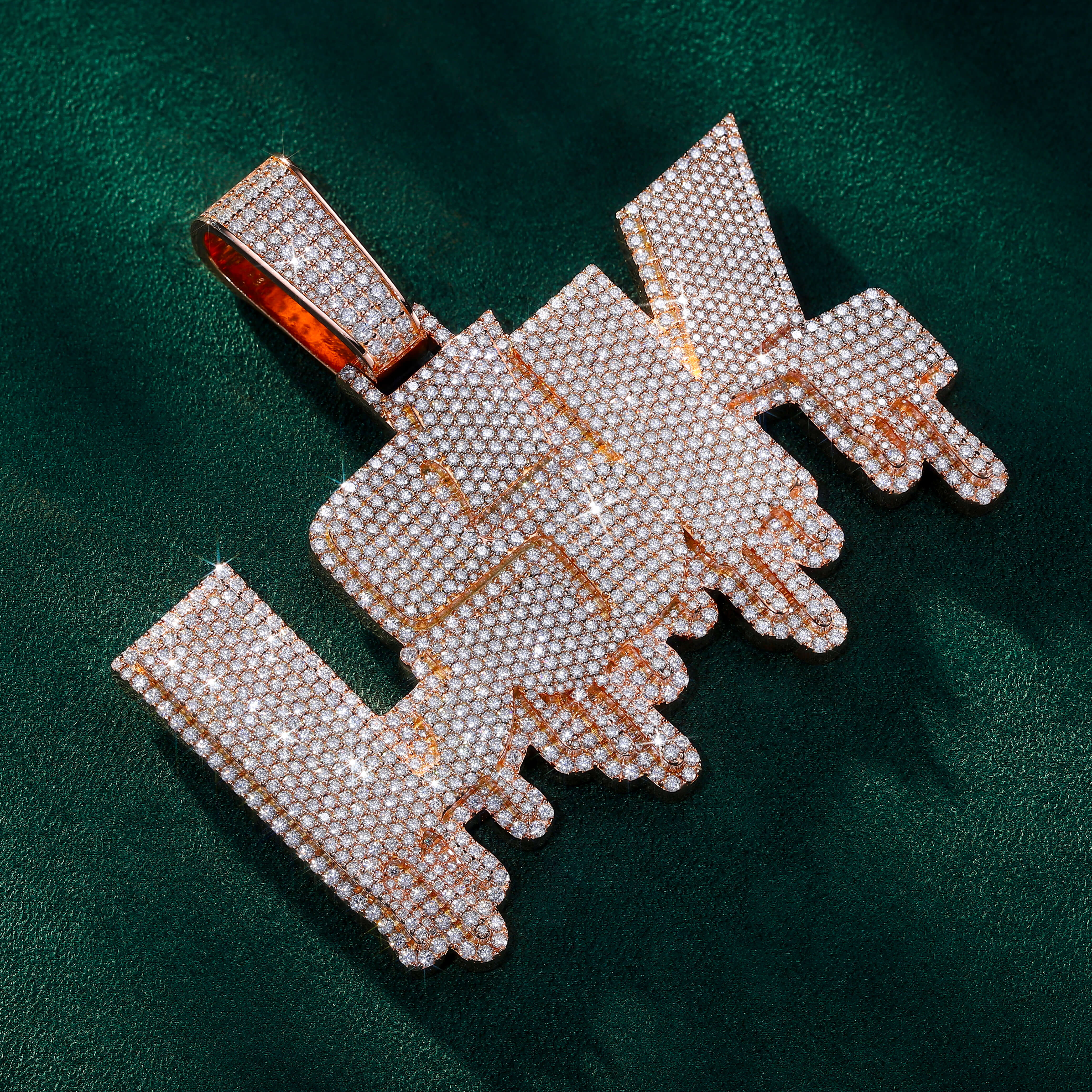 Custom Hip Hop Moissanite “LSK” Pendant