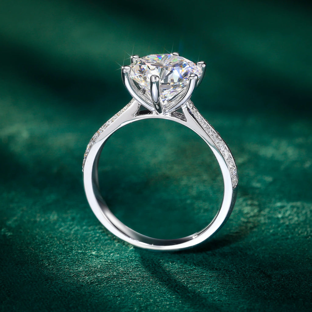 3.2ct Lab-Grown Diamond Solitaire Ring in 18K Gold