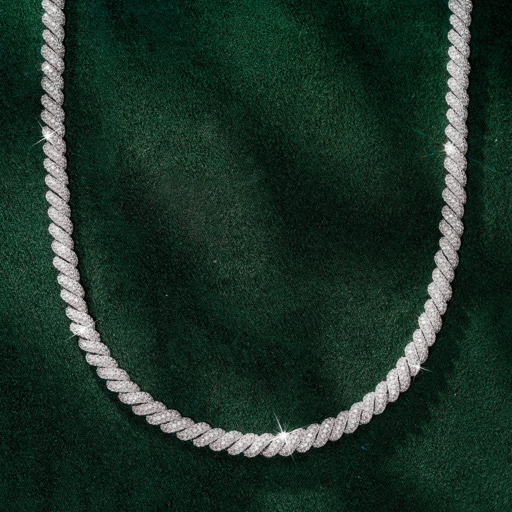 5mm 22-inch silver rope chain necklace