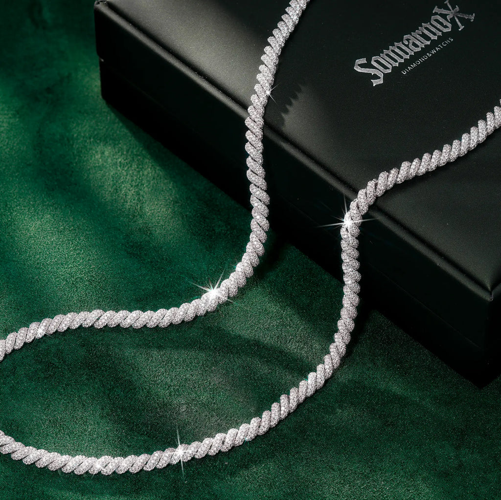 5mm 22-inch silver rope chain necklace