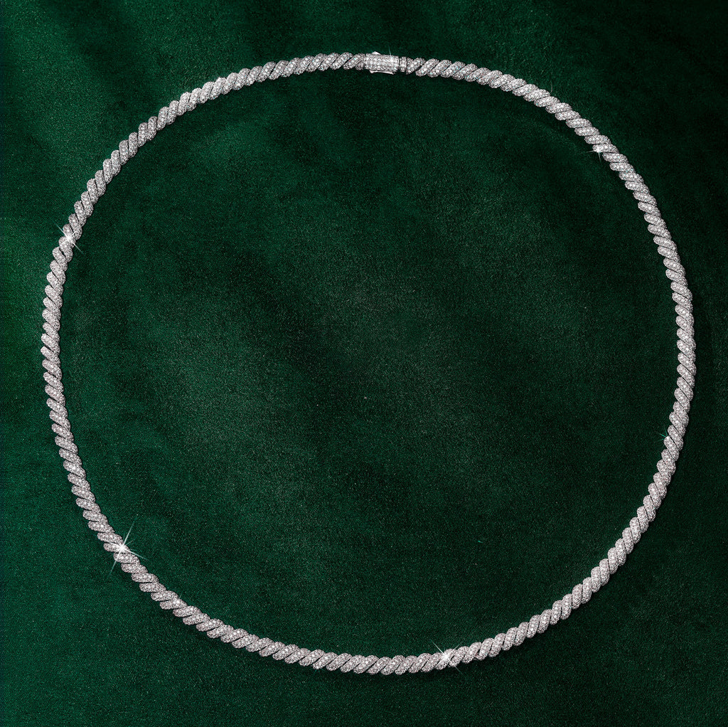 5mm 22-inch silver rope chain necklace