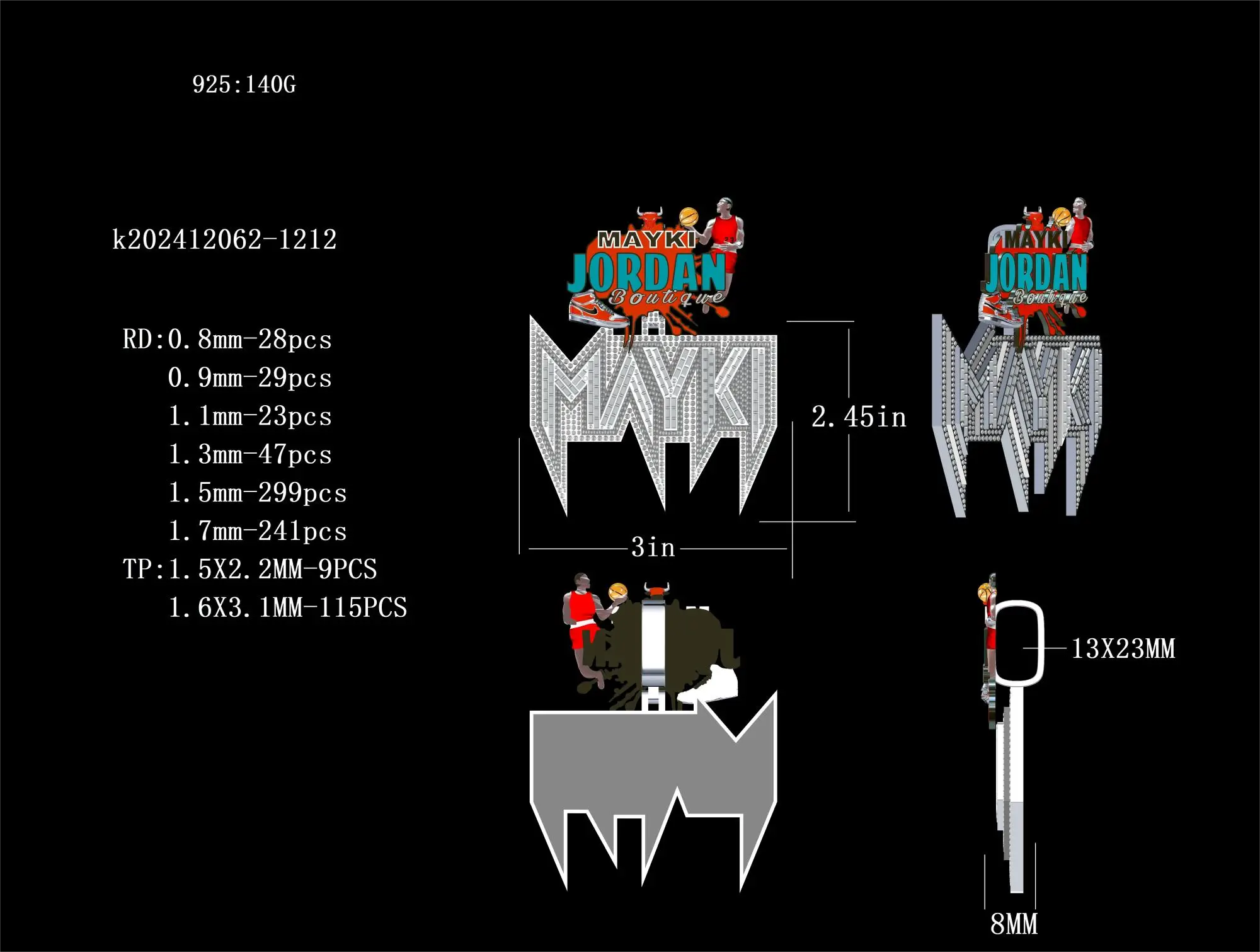 Custom Jewelry Cad Design Deposit（After Placing The Order, We Will Contact You With Jewelry Design.The total amount of custom jewelry that can be deducted）