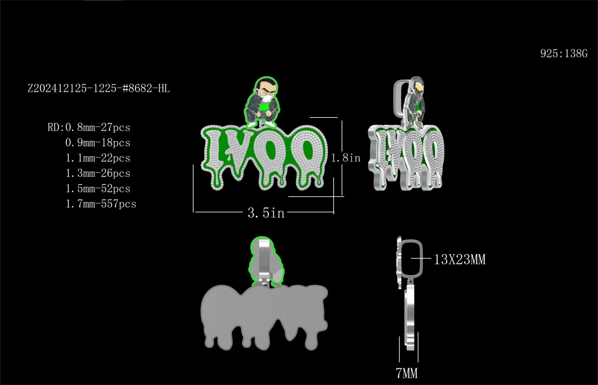 Custom Jewelry Cad Design Deposit（After Placing The Order, We Will Contact You With Jewelry Design.The total amount of custom jewelry that can be deducted）
