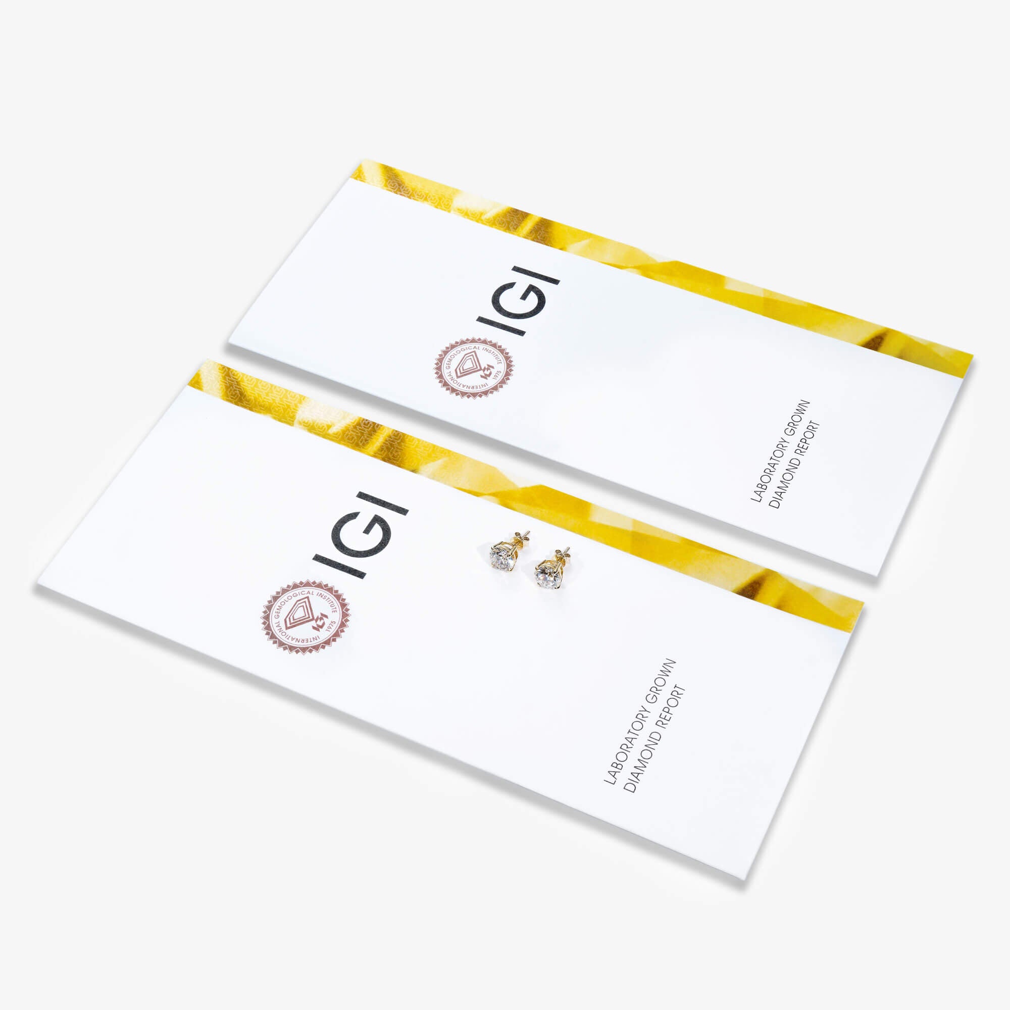 Classic Round-Cut 4-Prong Lab-Grown Diamond Stud Earrings