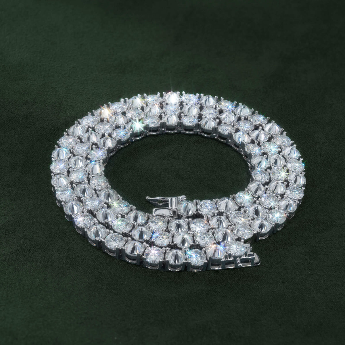 Iced Out Reverse-Set VVS Moissanite Tennis Chain – alternate product view 4