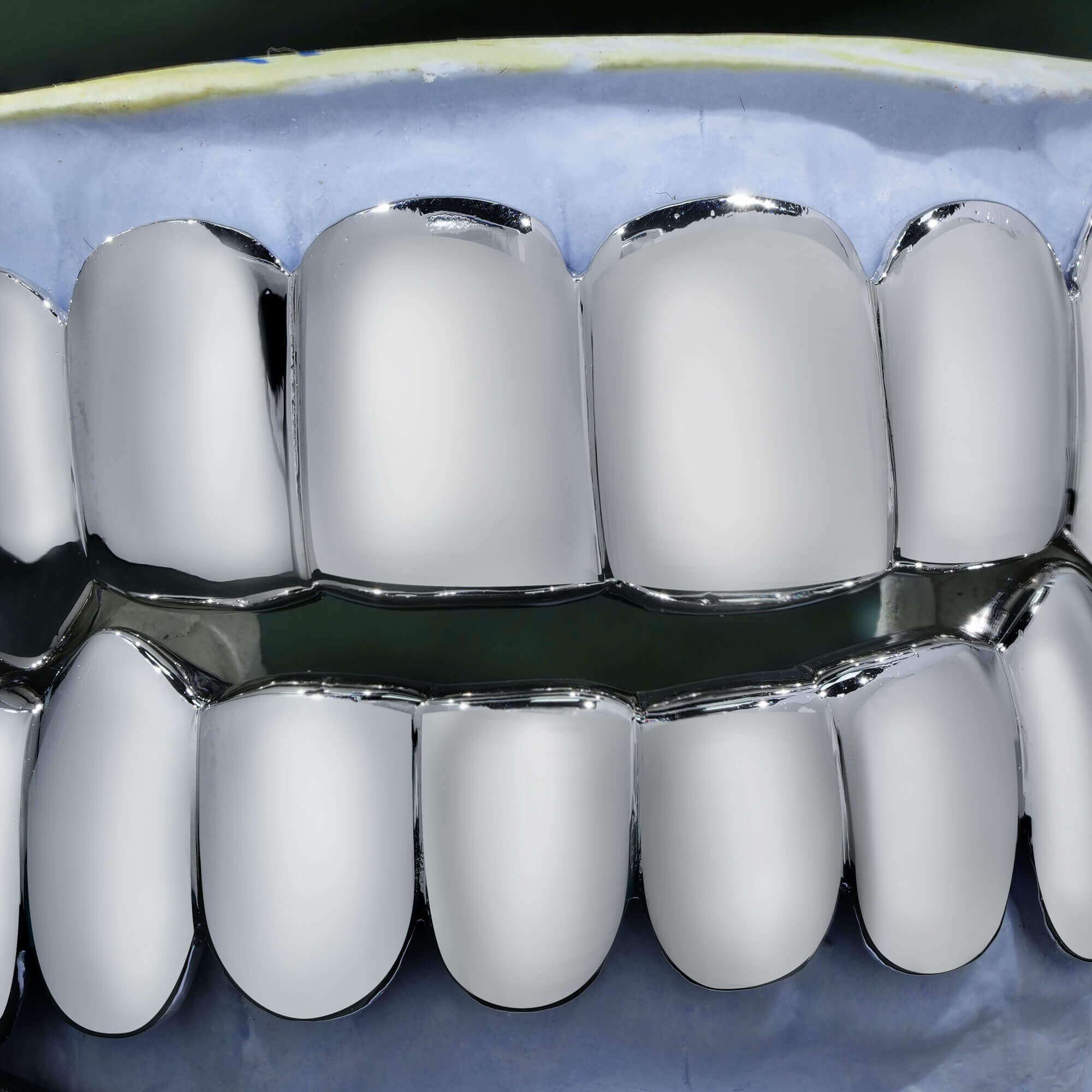 925 Silver Plain Mirror Finish Grillz – alternate product view 2