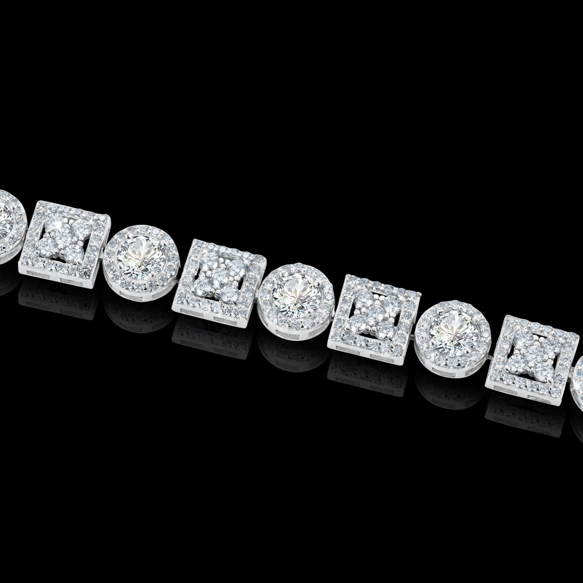 Round Square VVS Moissanite Tennis Bracelet – alternate product view 4