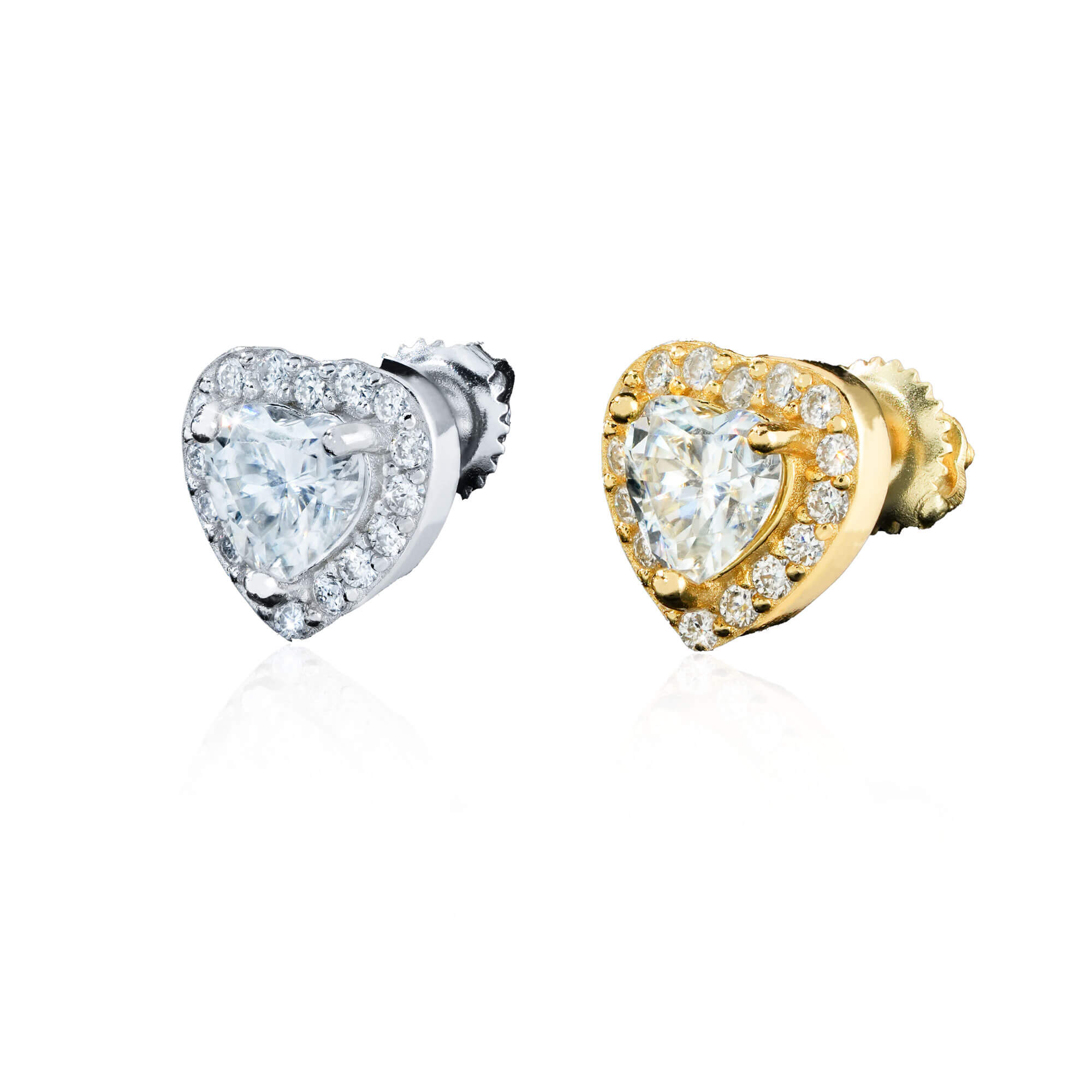 Heart Cut Moissanite Stud Earrings – alternate product view 6
