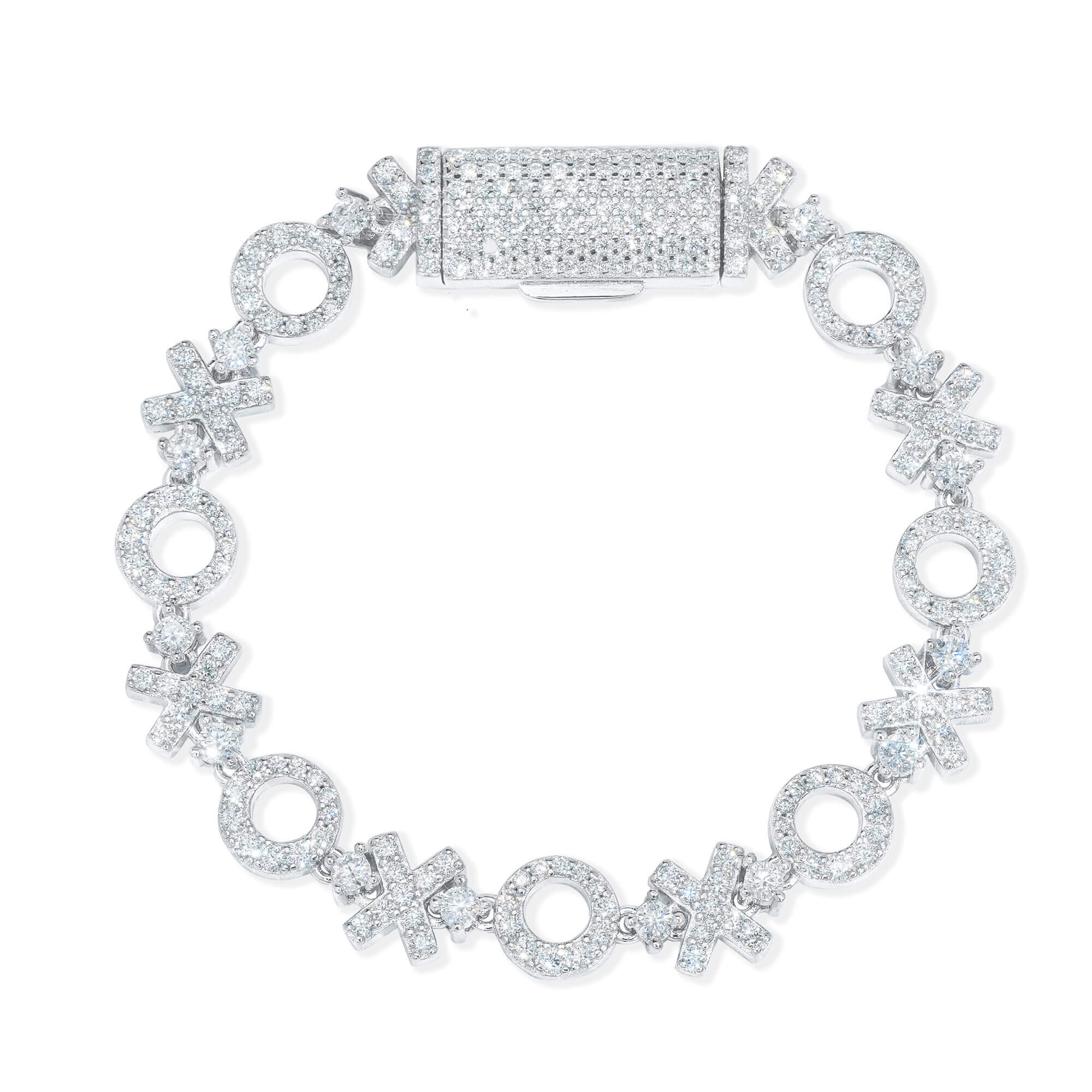 8MM Iced Out XO VVS Moissanite Bracelet – alternate product view 5