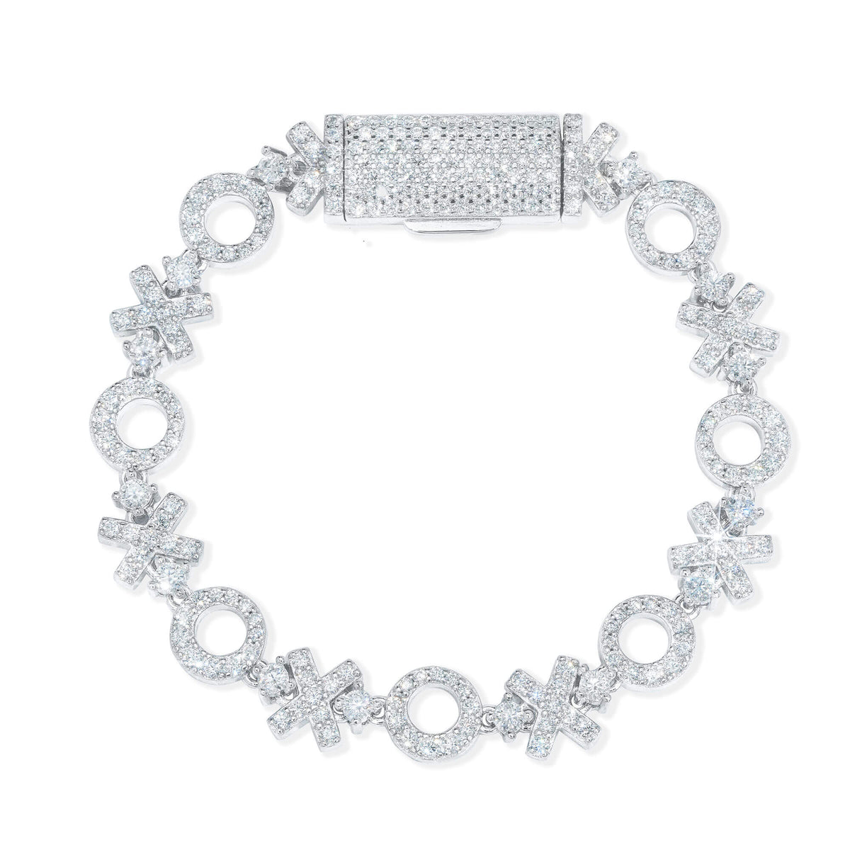 8MM Iced Out XO VVS Moissanite Bracelet – alternate product view 5