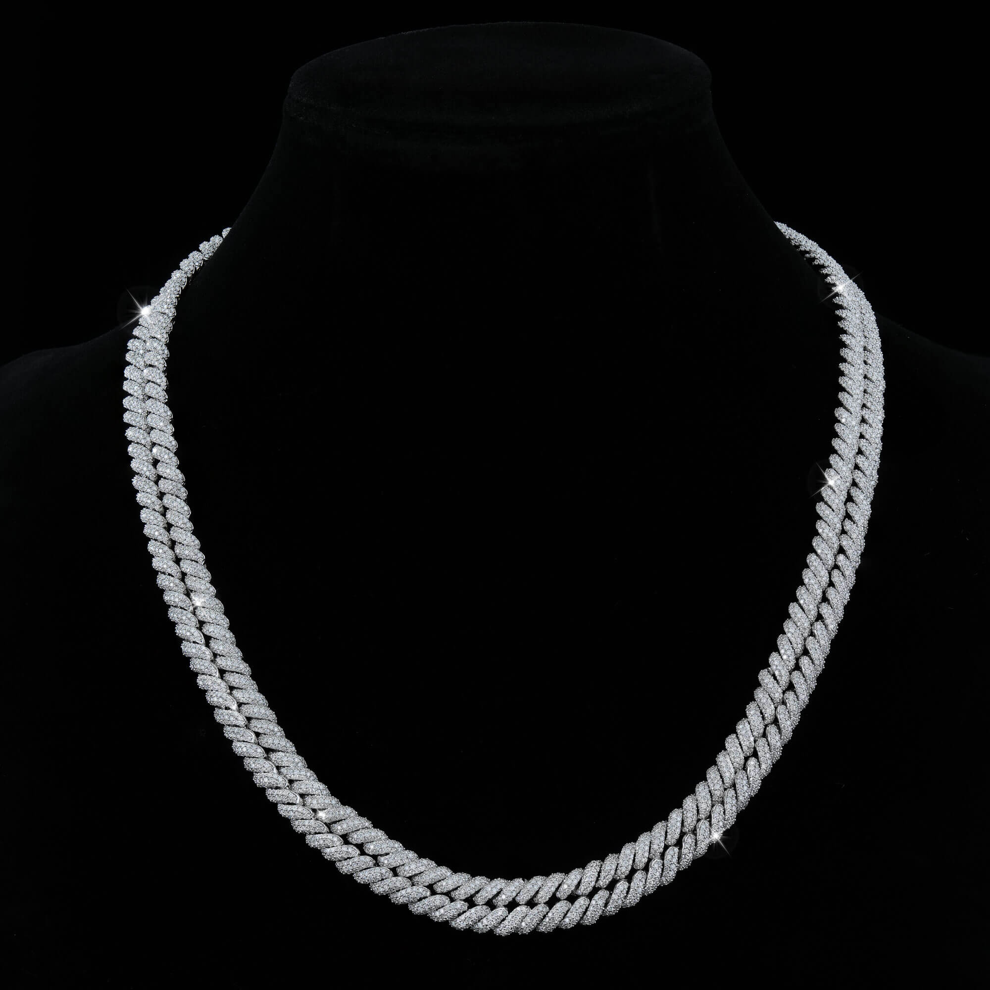 5MM Iced Out Rope Chain – Fully Moissanite Diamond Hip Hop Twisted Chain