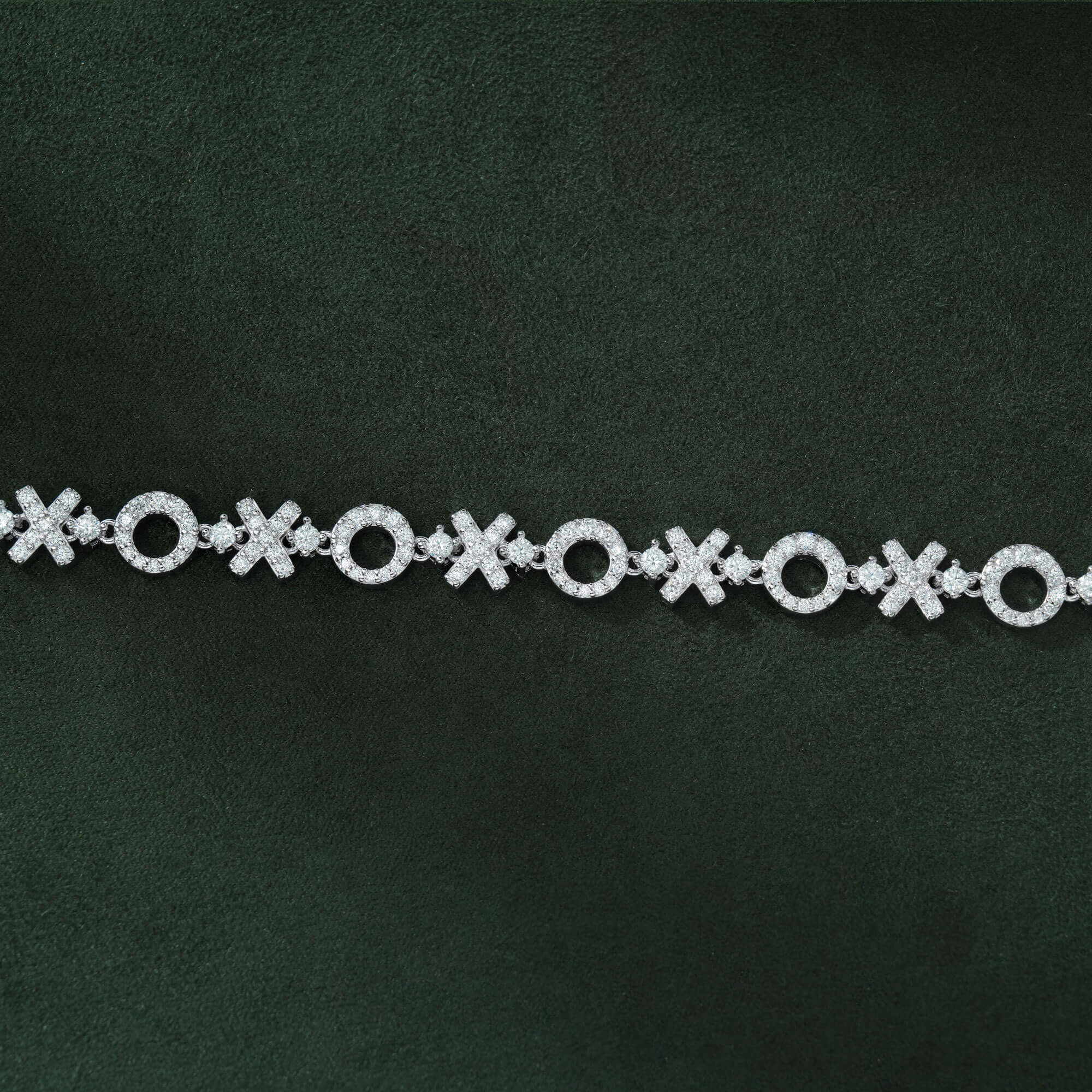 8MM Iced Out XO VVS Moissanite Bracelet – alternate product view 2