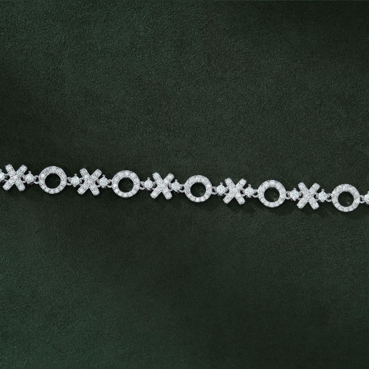 8MM Iced Out XO VVS Moissanite Bracelet – alternate product view 2