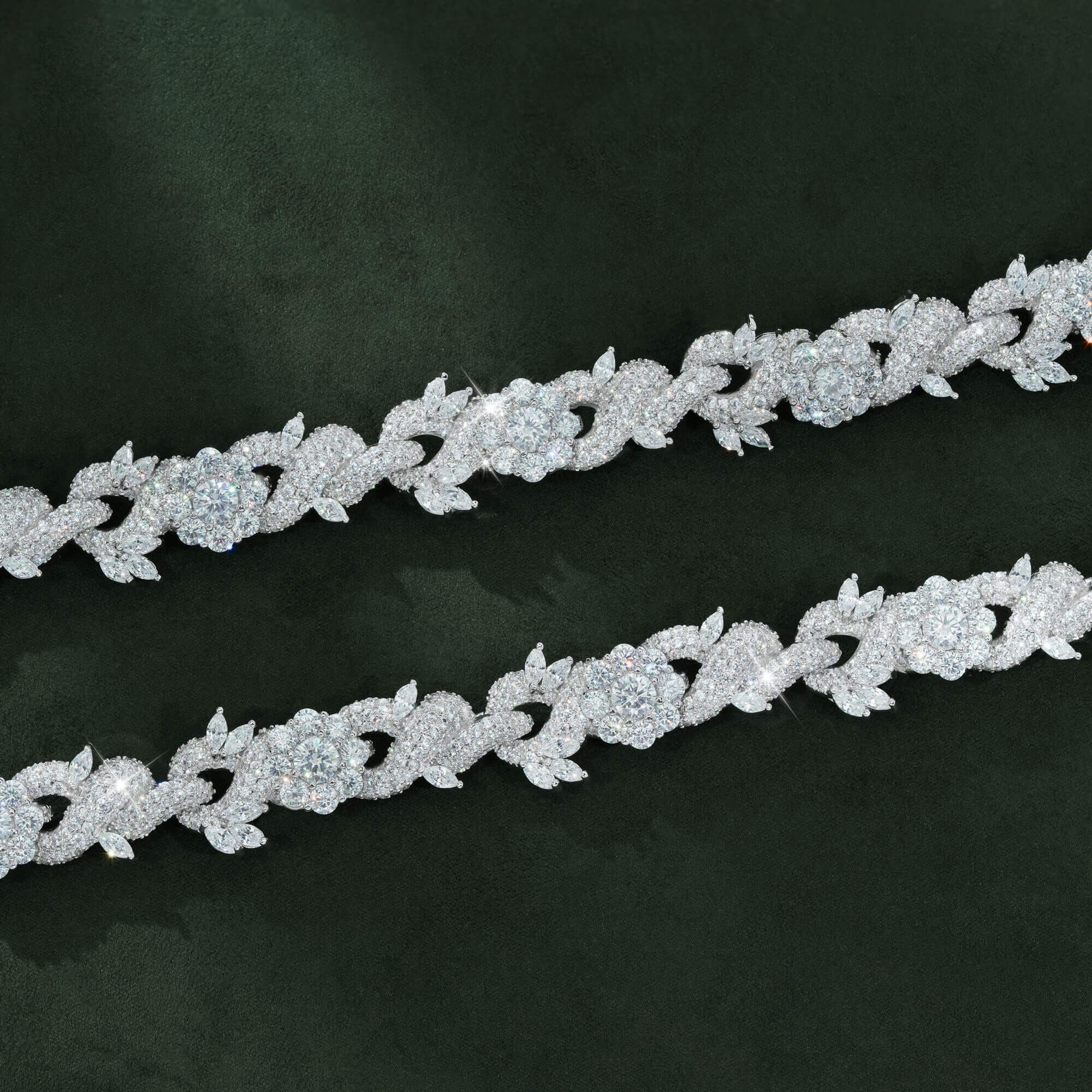 15MM Flame Link VVS Moissanite Chain