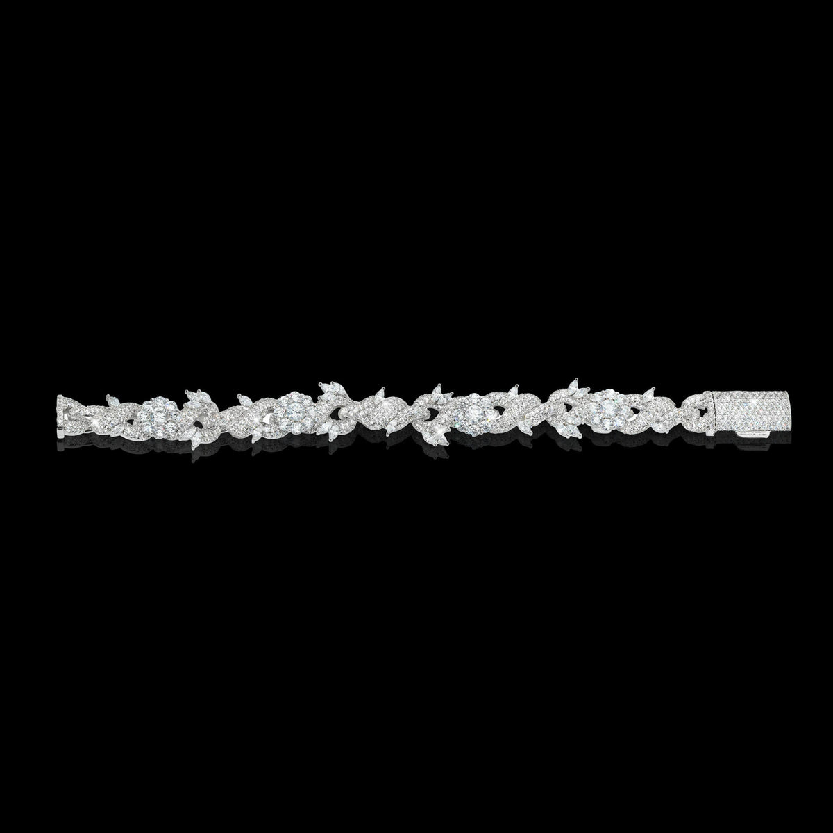 15MM Flame Link VVS Moissanite Bracelet – alternate product view 4