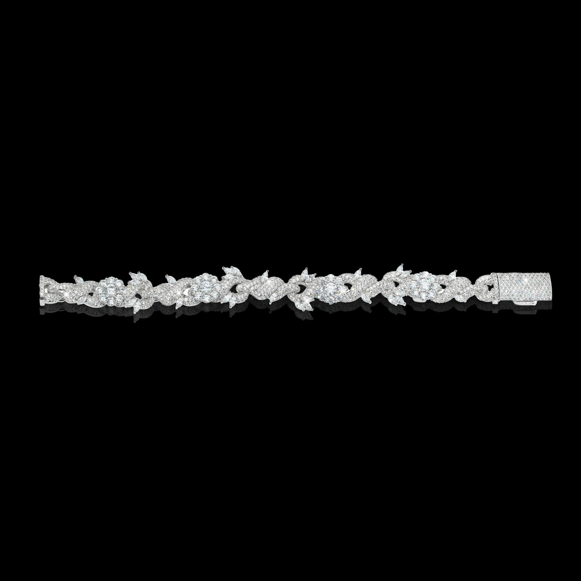 15MM Flame Link VVS Moissanite Bracelet