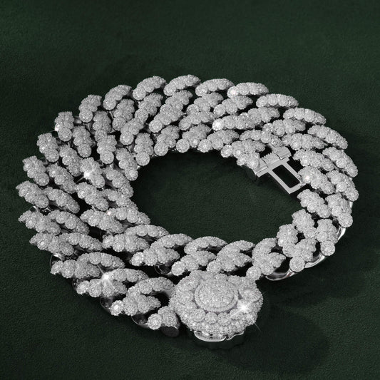 21MM Dog Paw VVS Moissanite Cuban Link Chain
