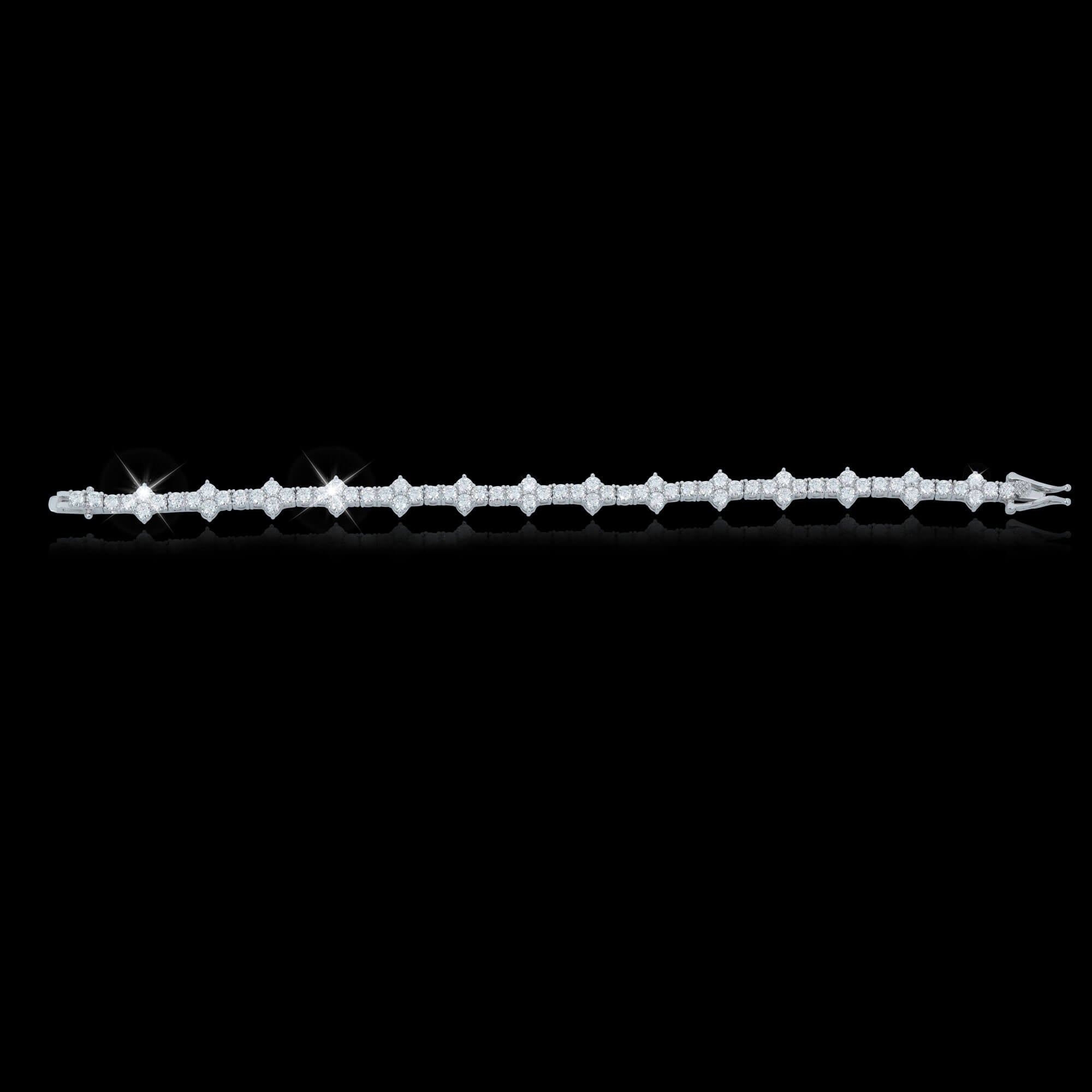 3MM Cross VVS Moissanite Tennis Bracelet by Sommarnox