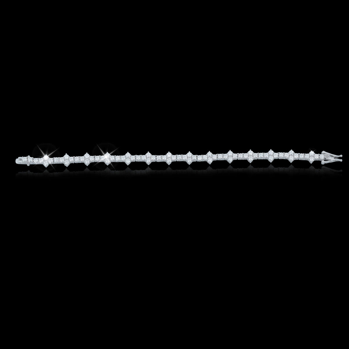 3MM Cross VVS Moissanite Tennis Bracelet by Sommarnox