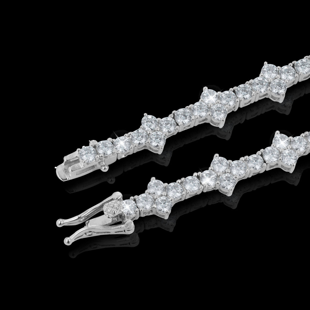 3MM Cross VVS Moissanite Tennis Bracelet – alternate product view 2