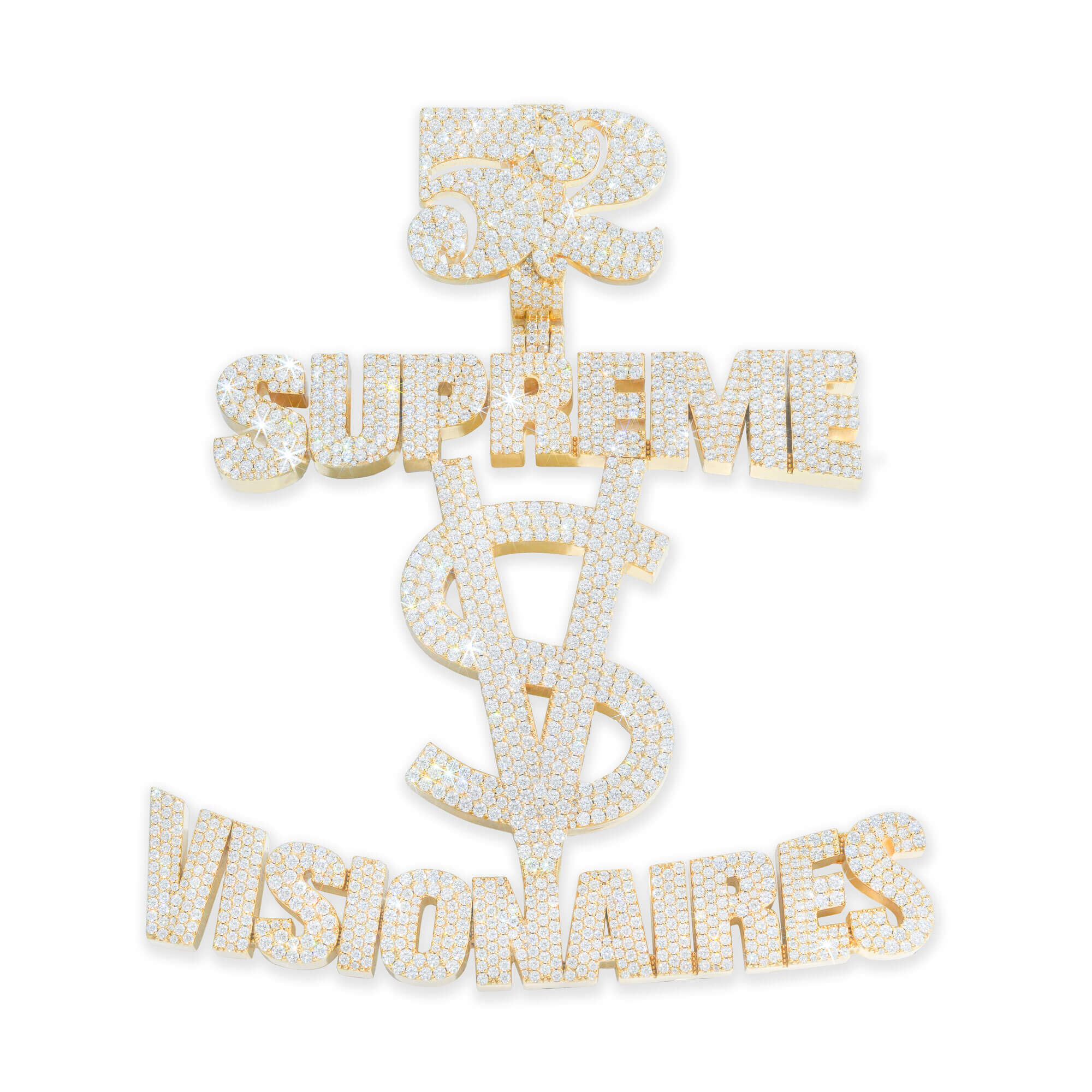 Custom SUPREME VISIONAIRES Dollar Sign Pendant