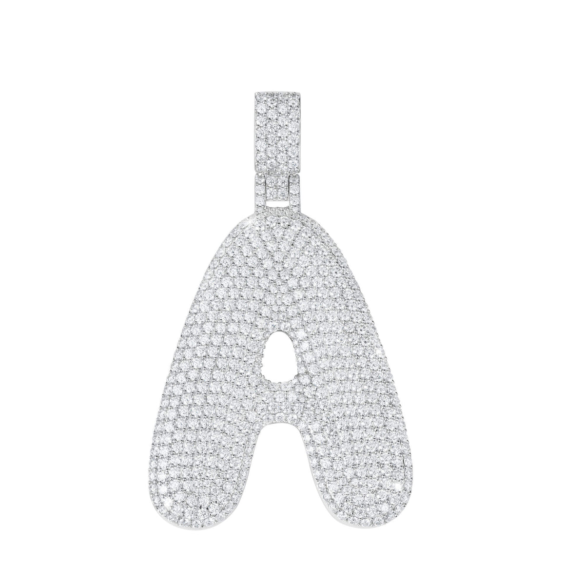Custom Letter A VVS Moissanite Pendant – alternate product view 5