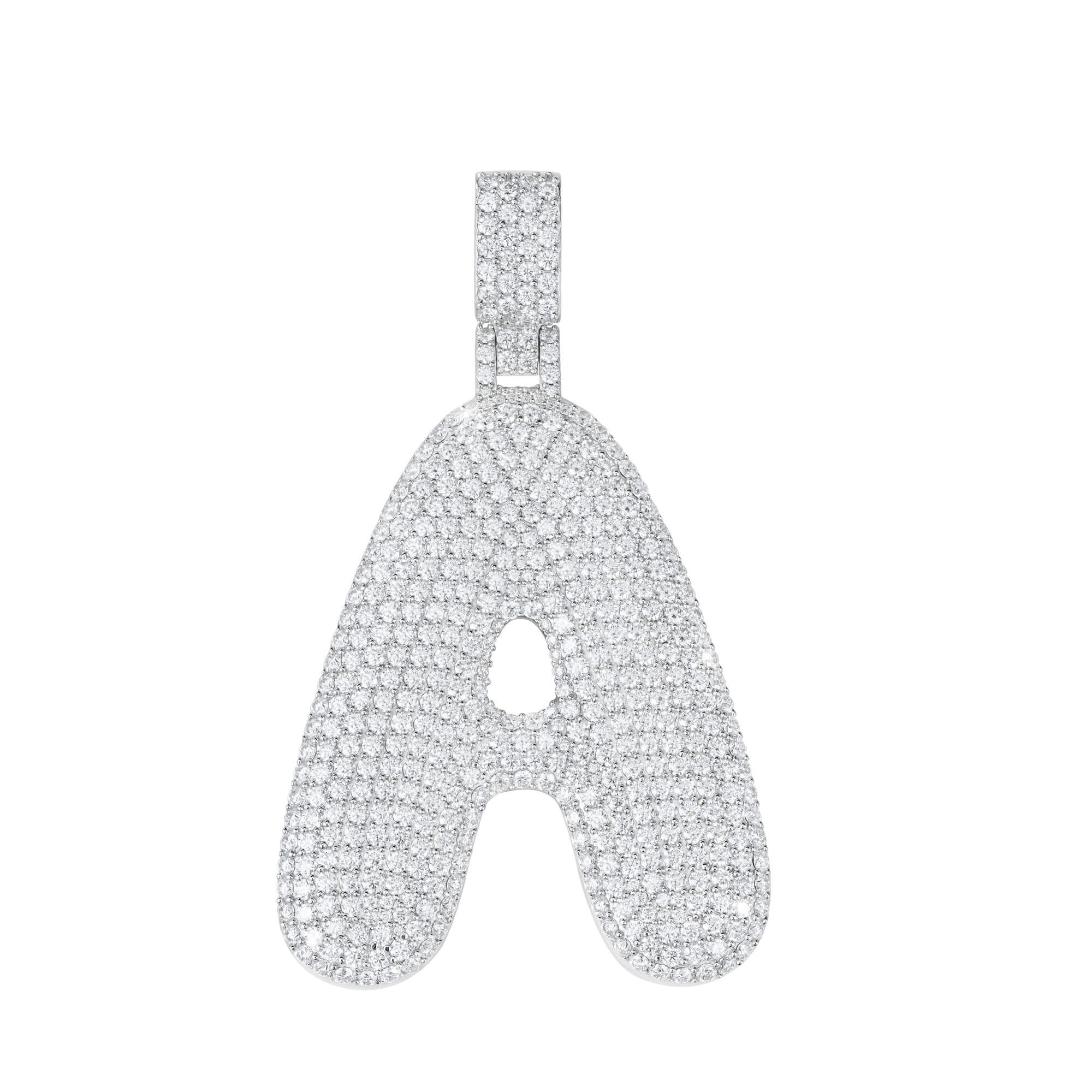 Custom Letter A VVS Moissanite Pendant