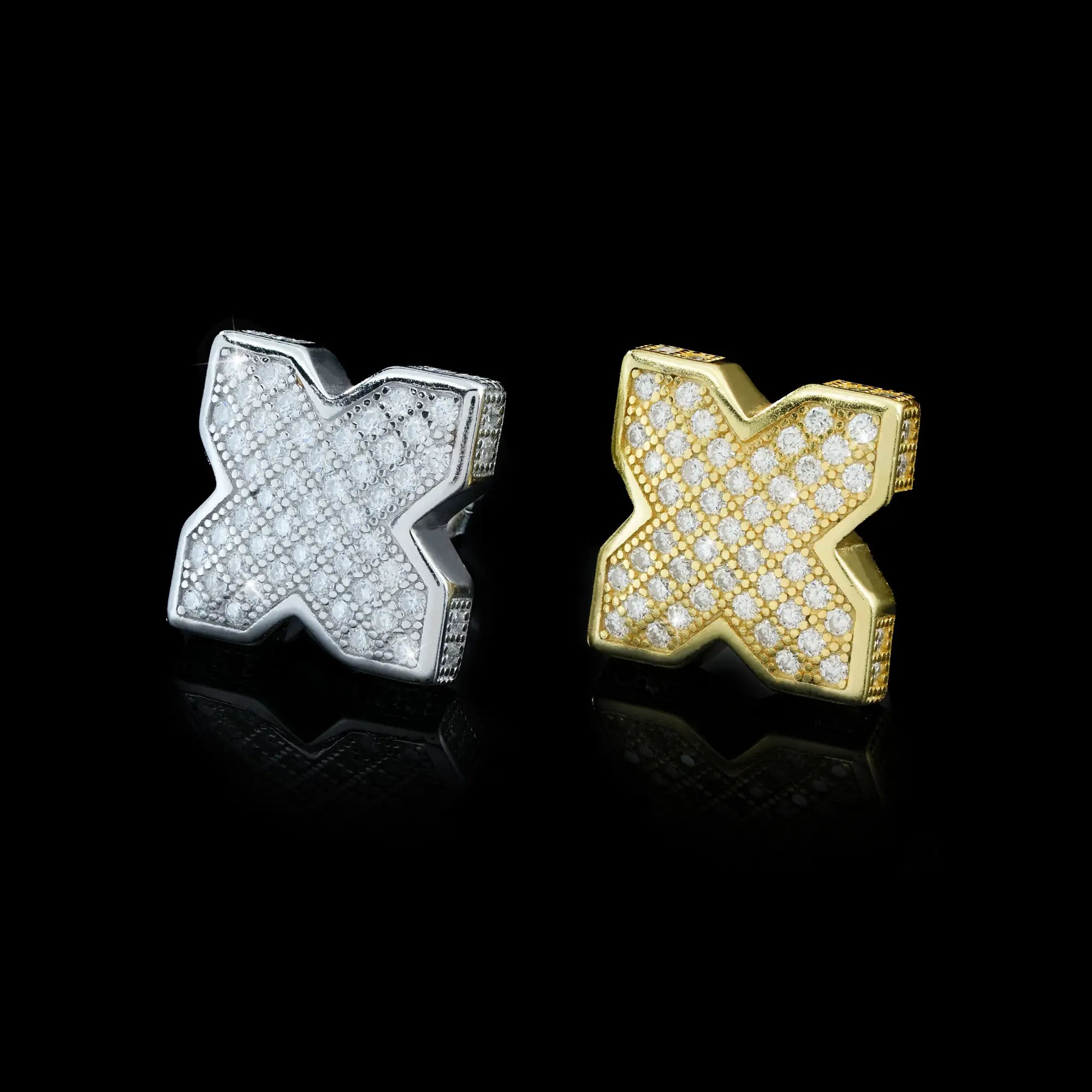 Iced X Moissanite Stud Earrings – alternate product view 5
