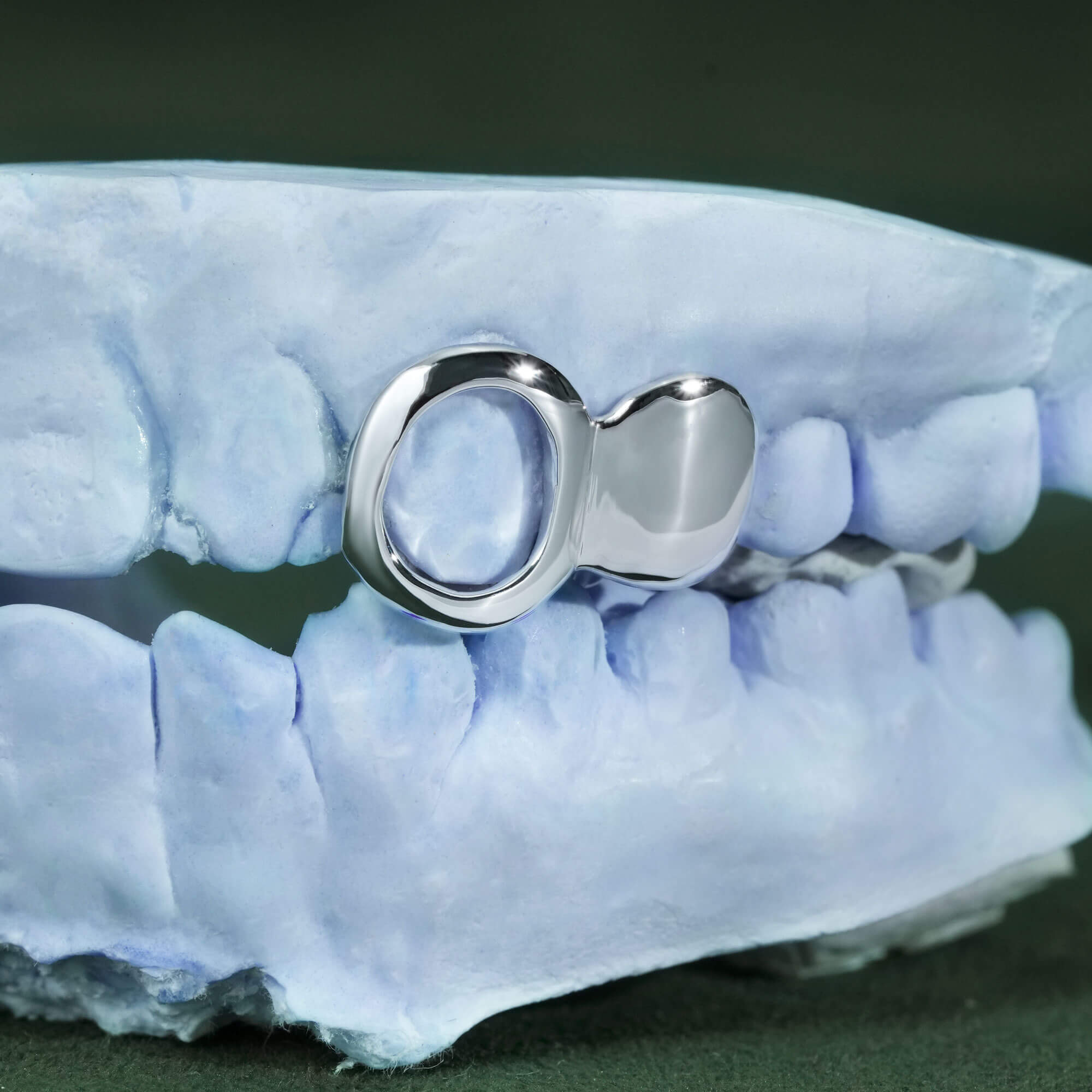 Custom Open Face Silver Grillz