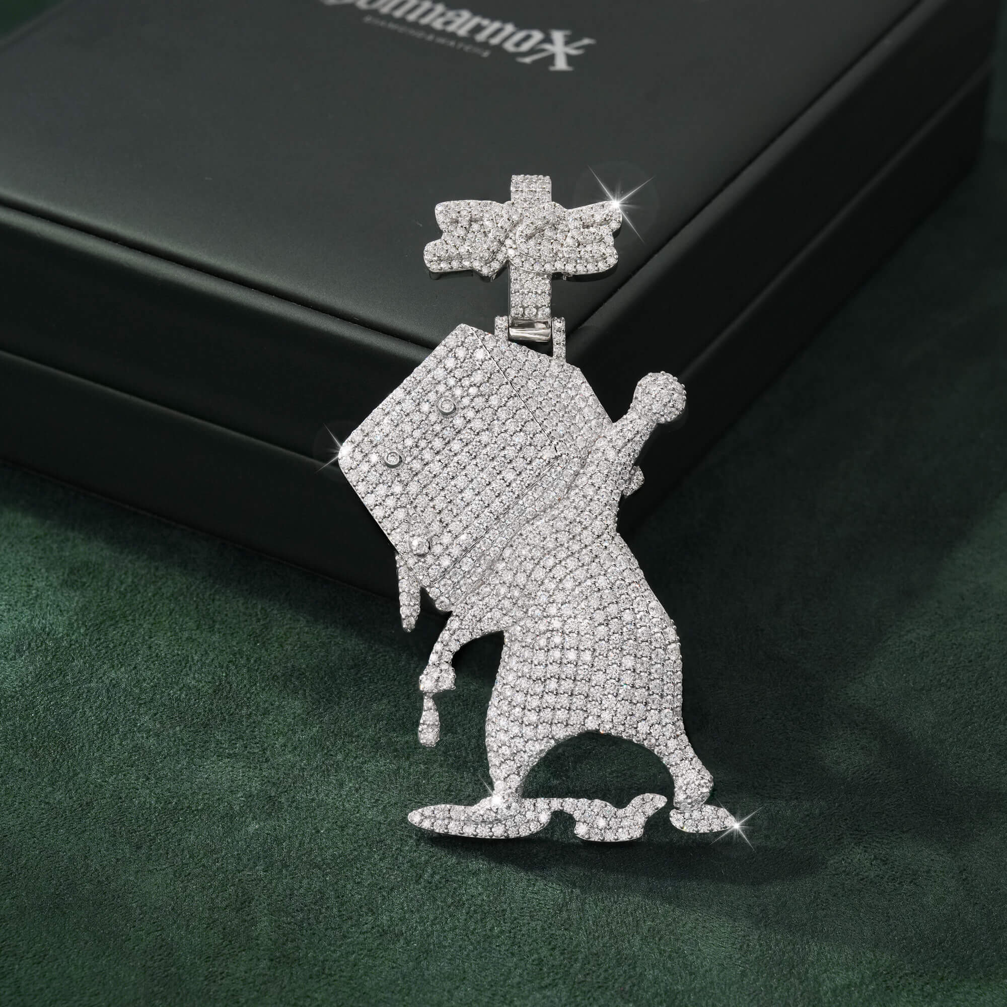 Custom Iced Out Graduation Bear Pendant