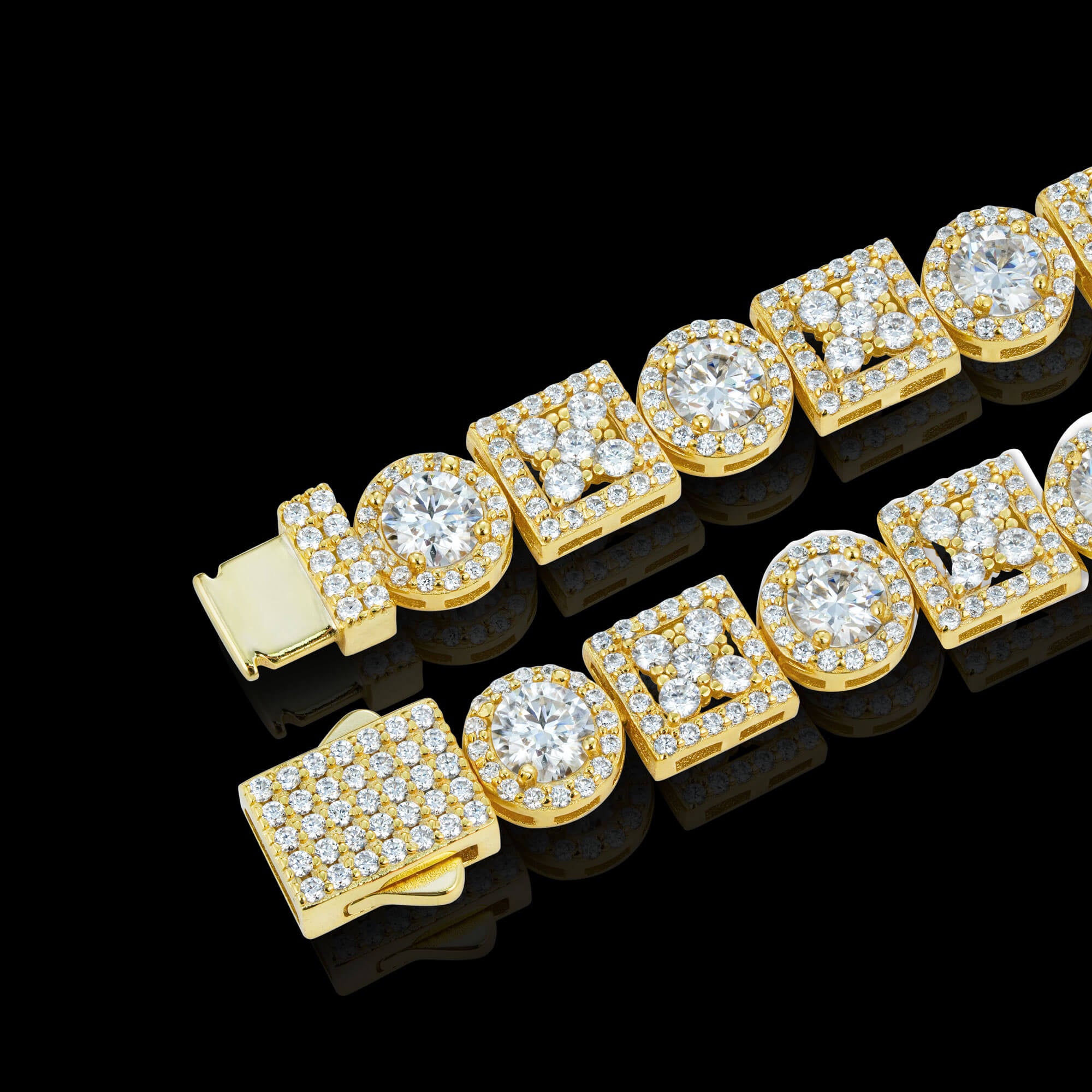 Round Square VVS Moissanite Tennis Bracelet – alternate product view 2