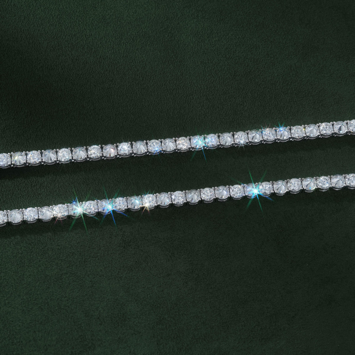 Iced Out Reverse-Set VVS Moissanite Tennis Chain – alternate product view 5